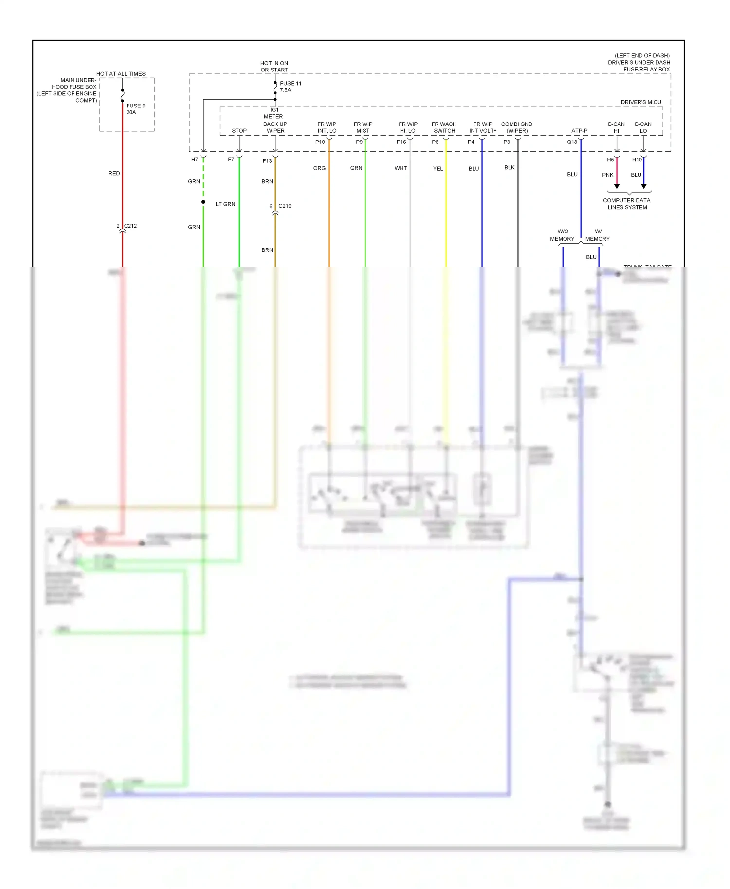 Wiring diagram computer data lines system for Honda Odyssey IV (2008-2013) (73 of 75)