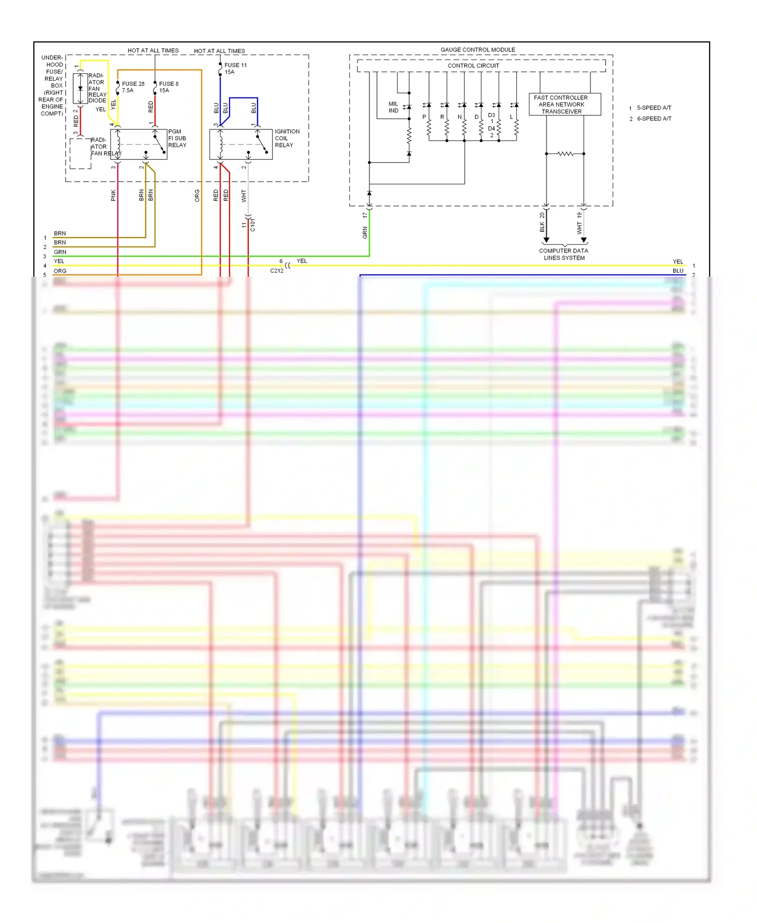 Wiring diagram control circuit for Honda Odyssey IV (2008-2013) (3 of 3)
