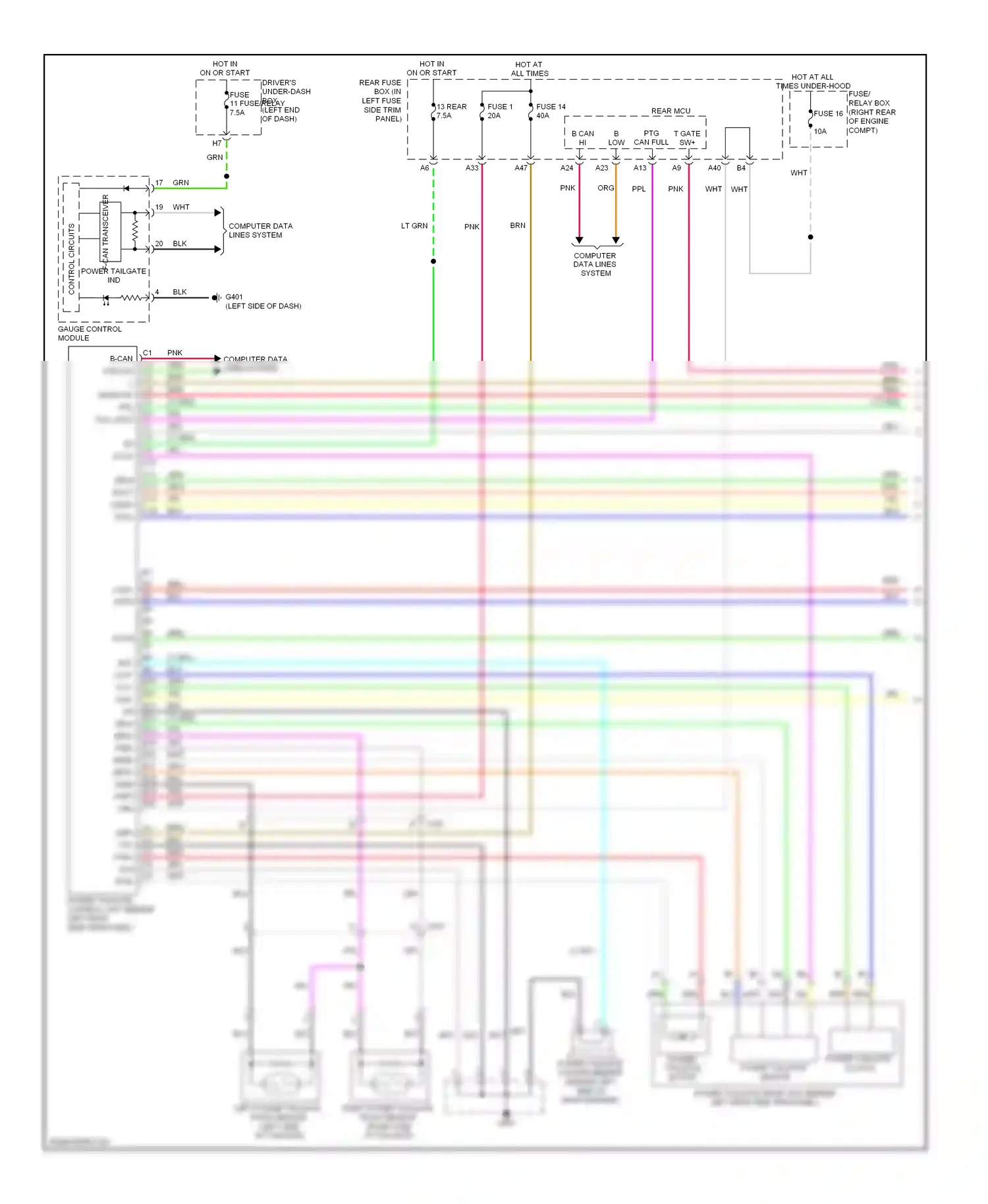Wiring diagram control circuits for Honda Odyssey IV (2008-2013) (23 of 25)