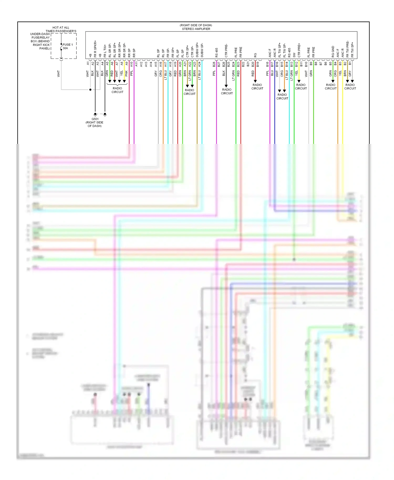 Wiring diagram fr pre- for Honda Odyssey IV (2008-2013) (3 of 4)