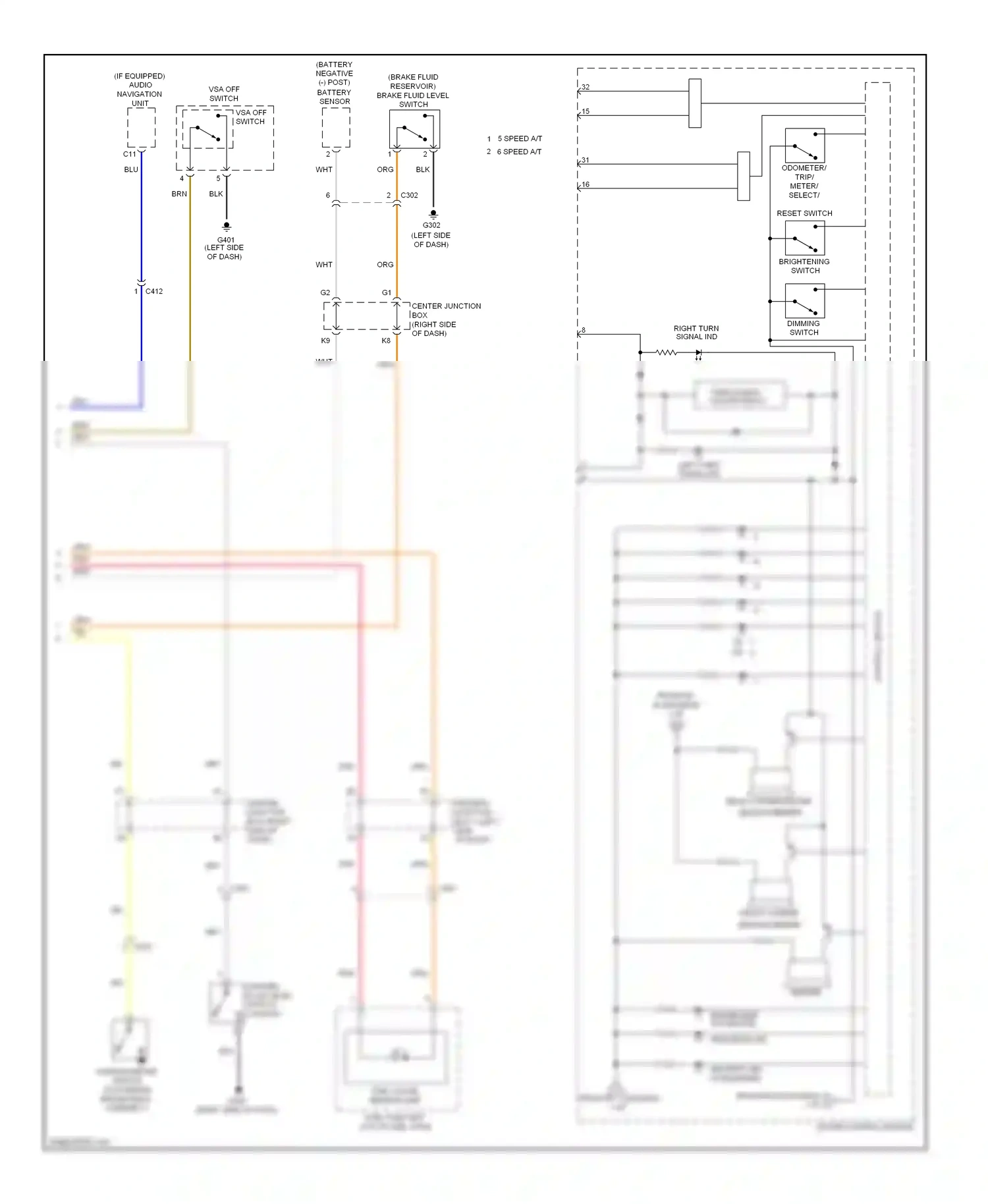 Wiring diagram front corner sensor beeper for Honda Odyssey IV (2008-2013) (1 of 2)