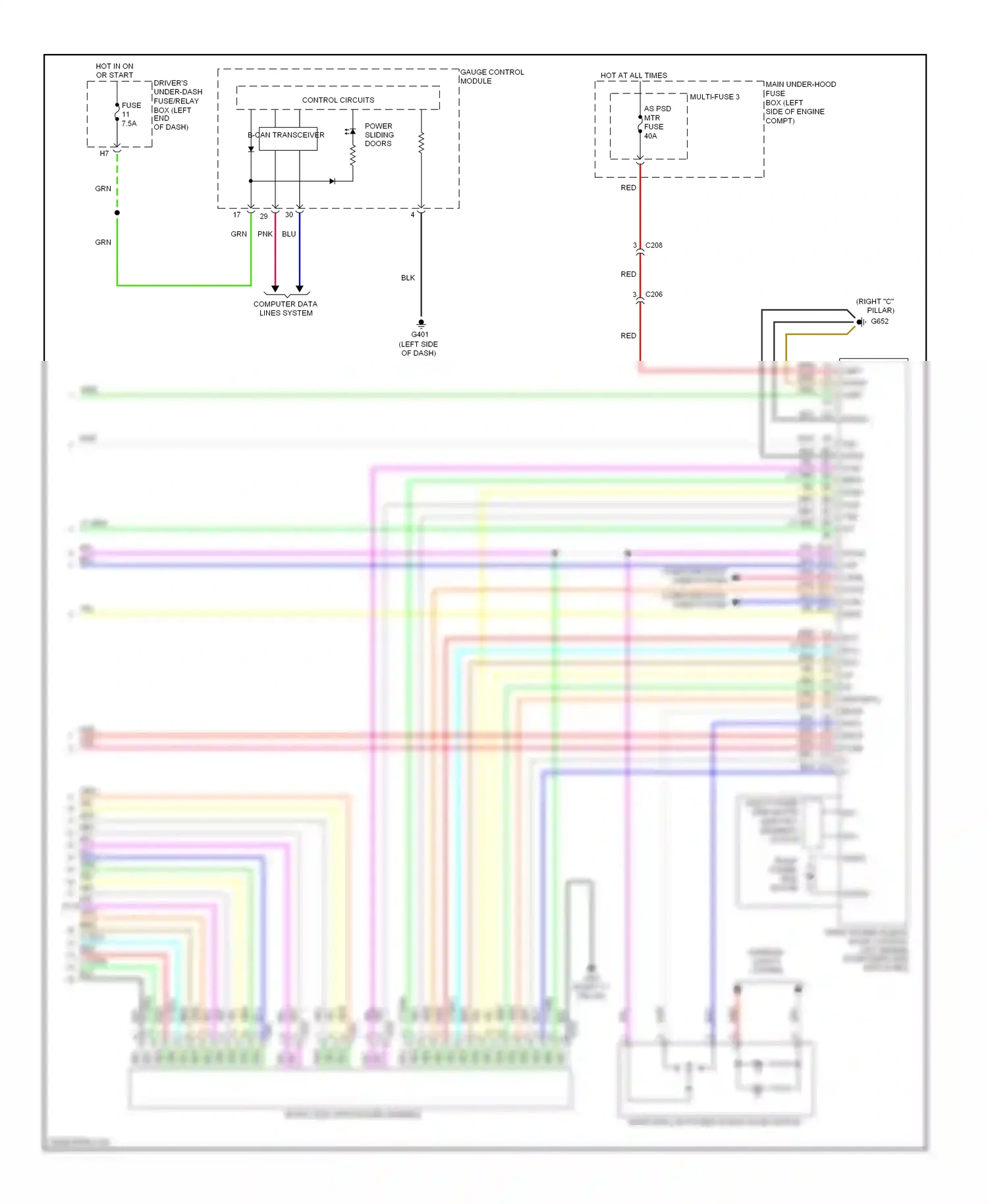 Wiring diagram gauge control module for Honda Odyssey IV (2008-2013) (25 of 29)
