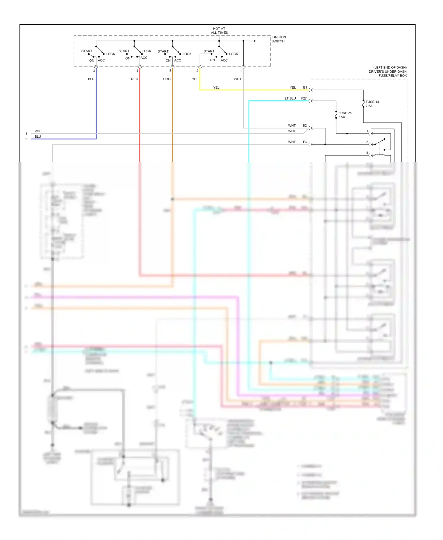 Wiring diagram ground distribution system for Honda Odyssey IV (2008-2013) (2 of 3)