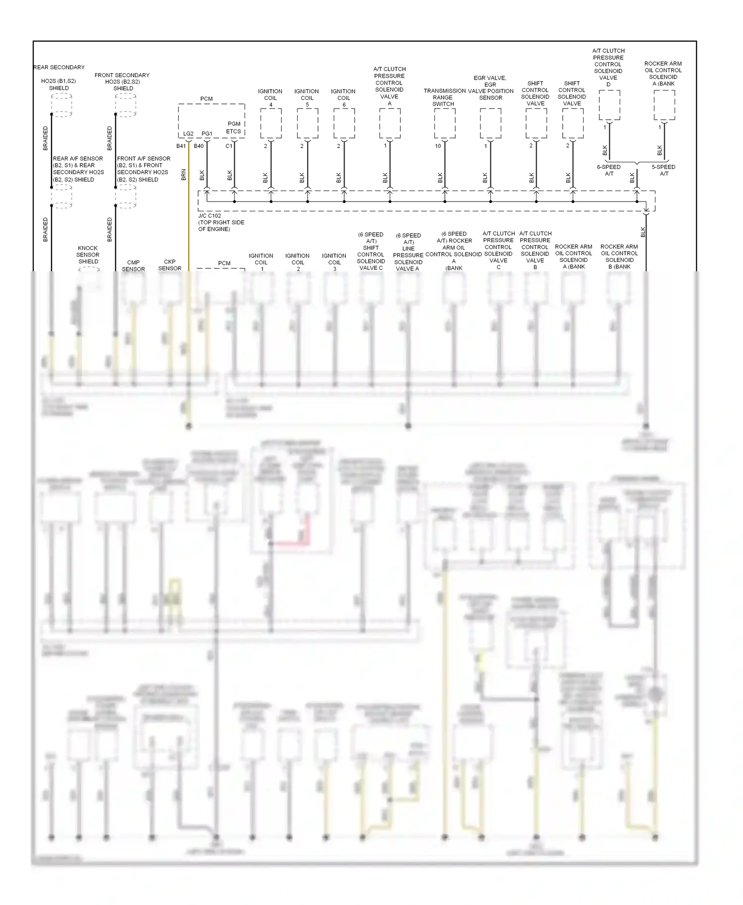 Wiring diagram ignition coil for Honda Odyssey IV (2008-2013) (1 of 1)