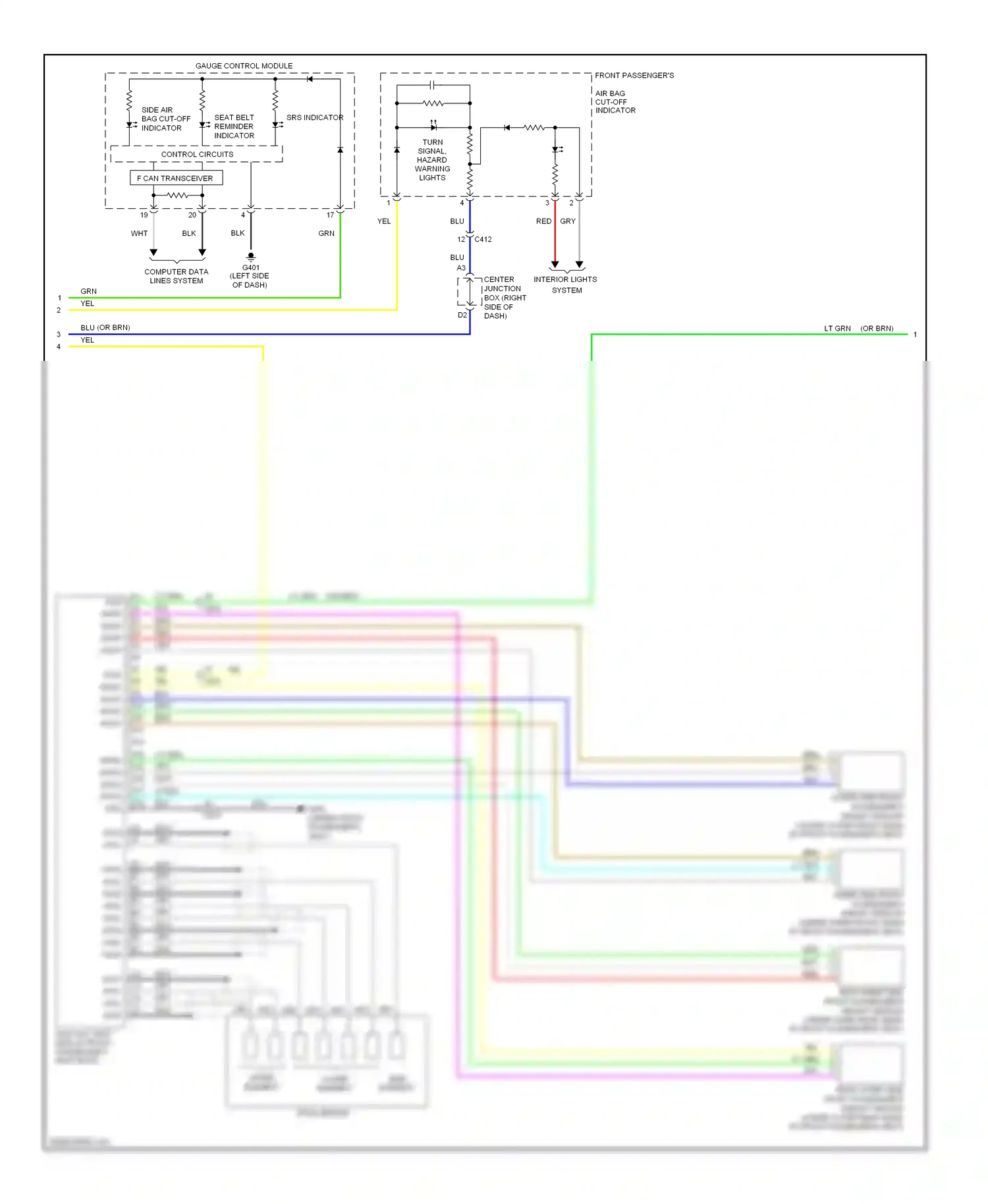 Wiring diagram lower element for Honda Odyssey IV (2008-2013) (1 of 1)