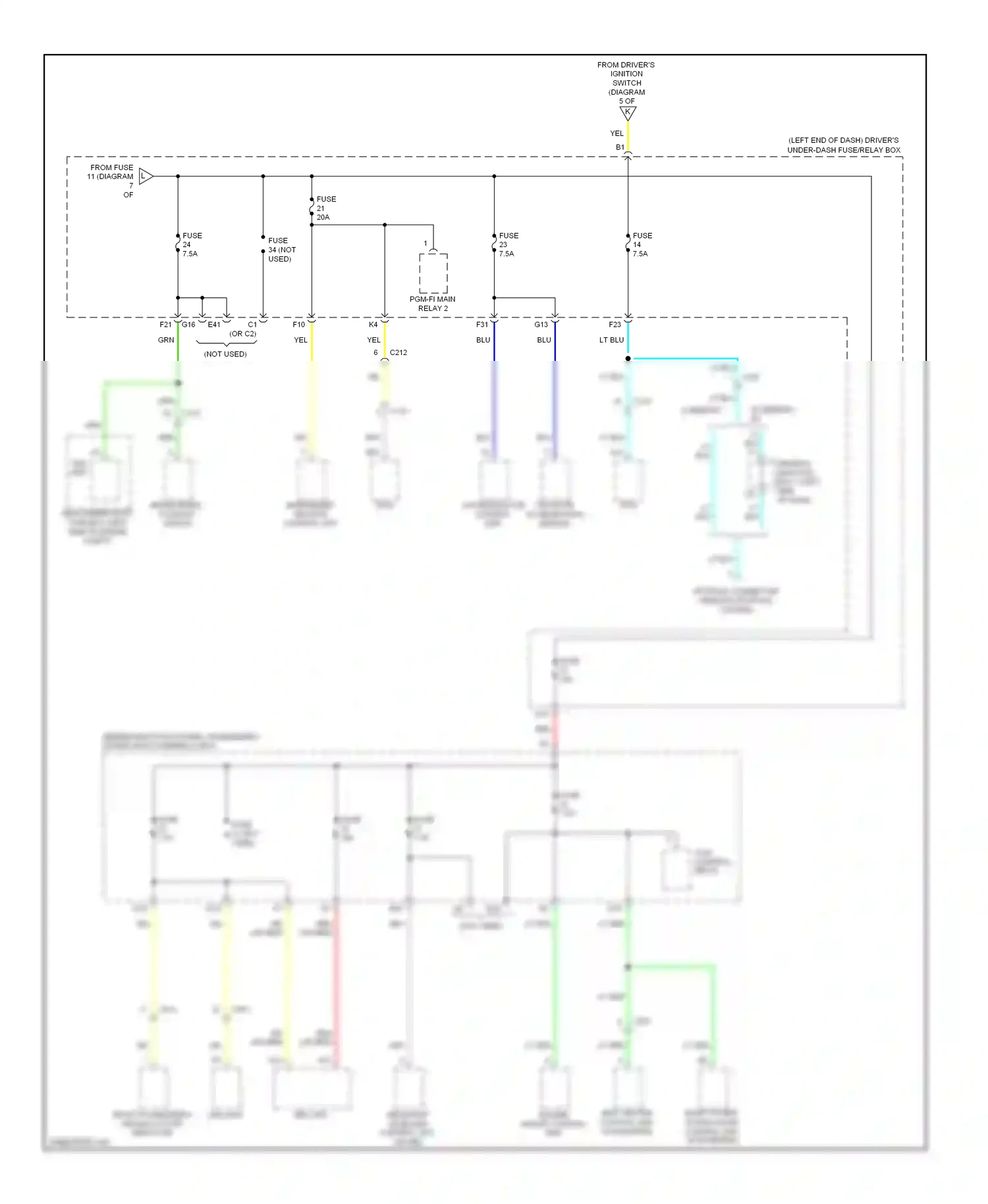 Wiring diagram lt lt for Honda Odyssey IV (2008-2013) (1 of 2)