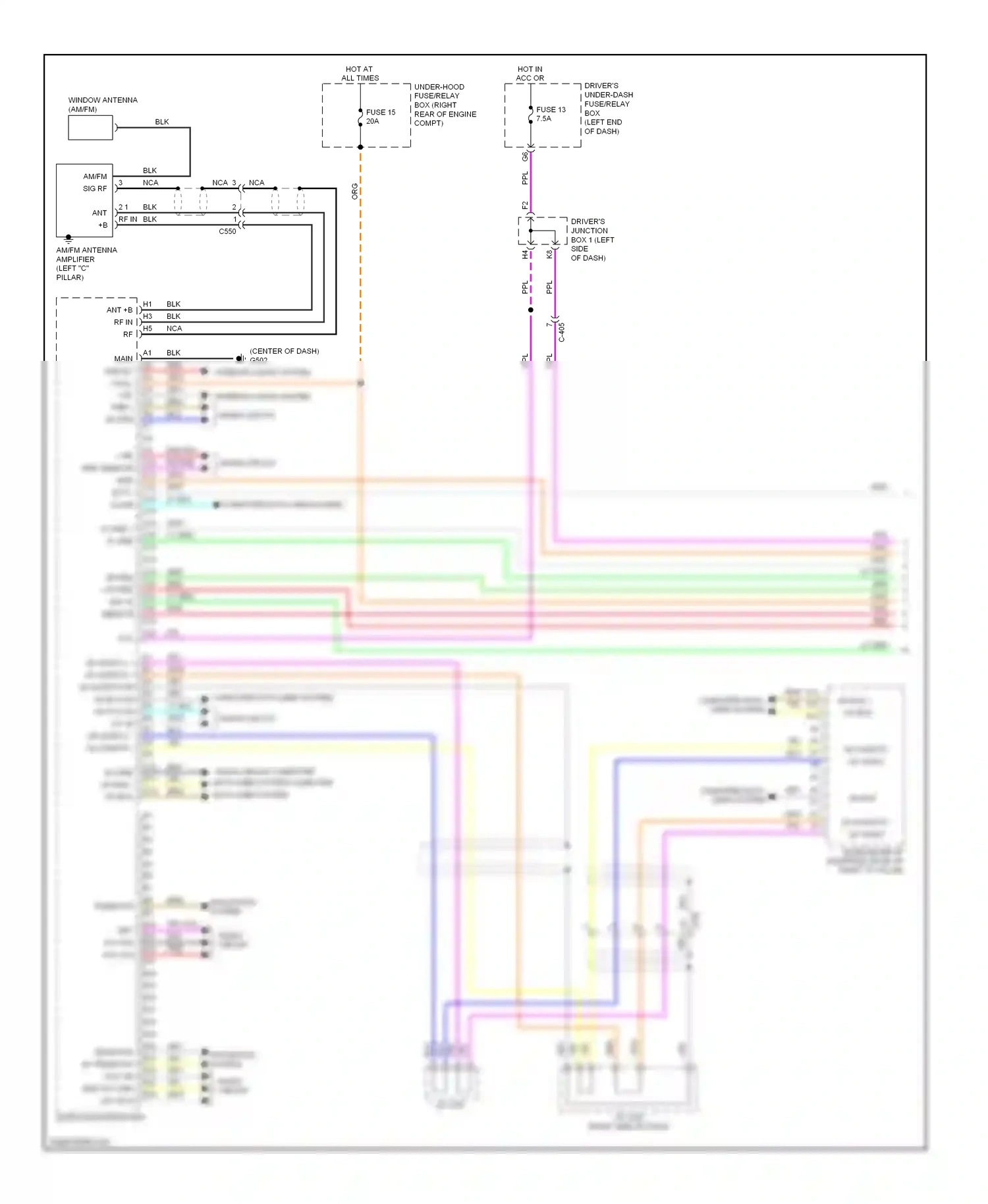 Wiring diagram navigation system for Honda Odyssey IV (2008-2013) (6 of 9)