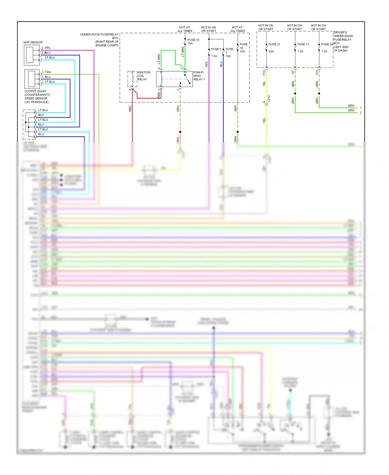 Wiring diagram pg 2 for Honda Odyssey IV (2008-2013) (1 of 2)