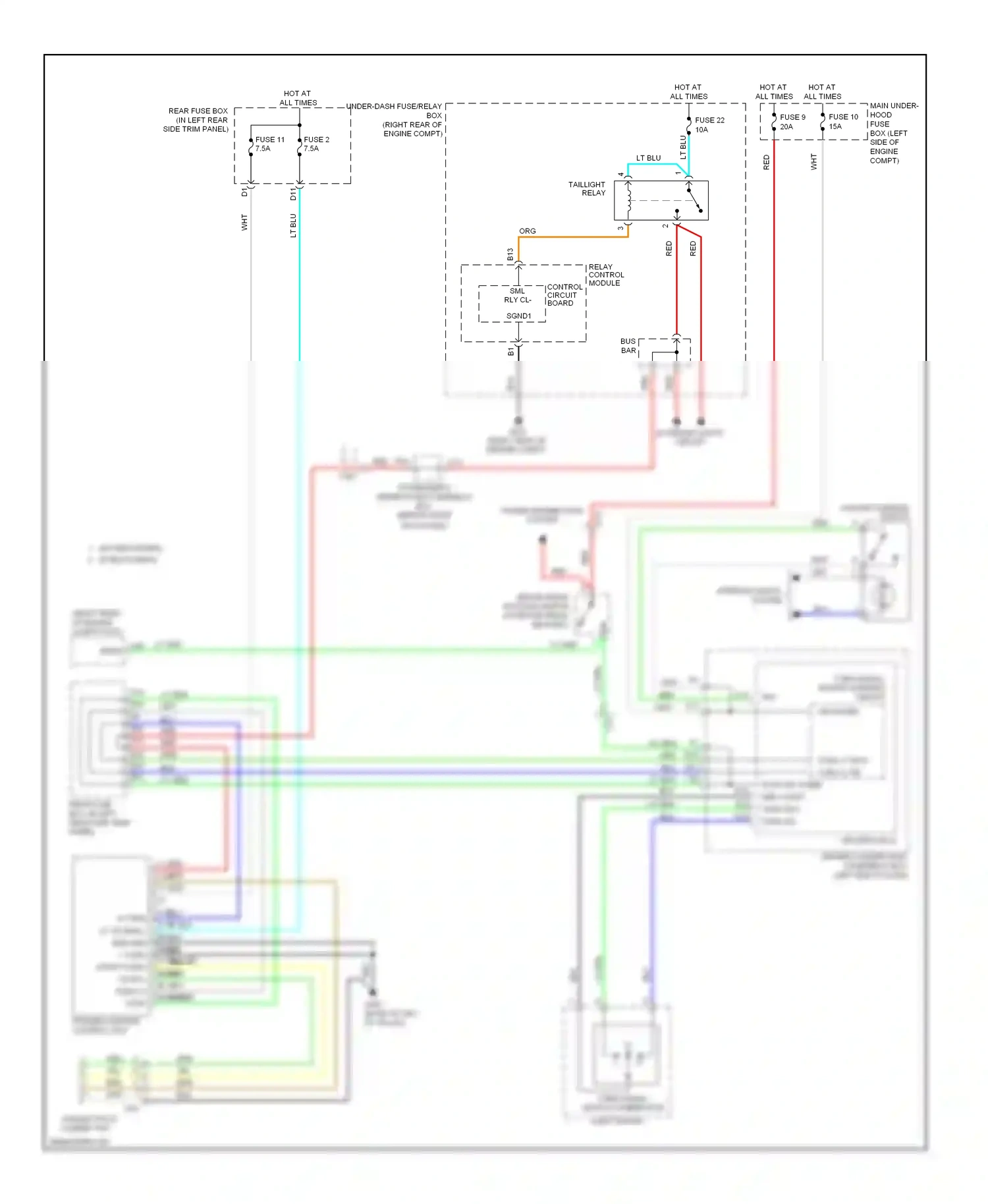 Wiring diagram relay control module for Honda Odyssey IV (2008-2013) (10 of 15)