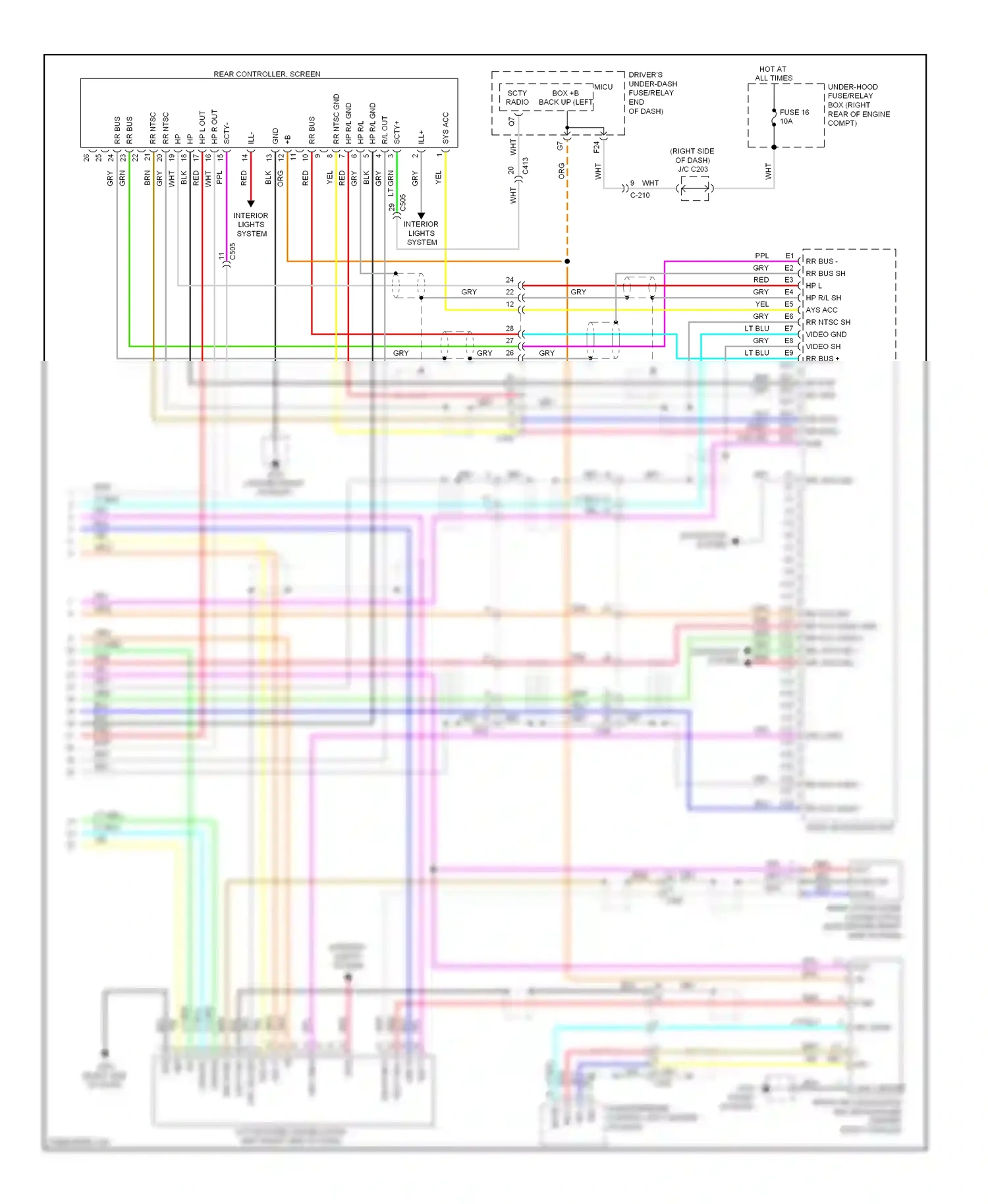 Wiring diagram sys acc for Honda Odyssey IV (2008-2013) (1 of 3)