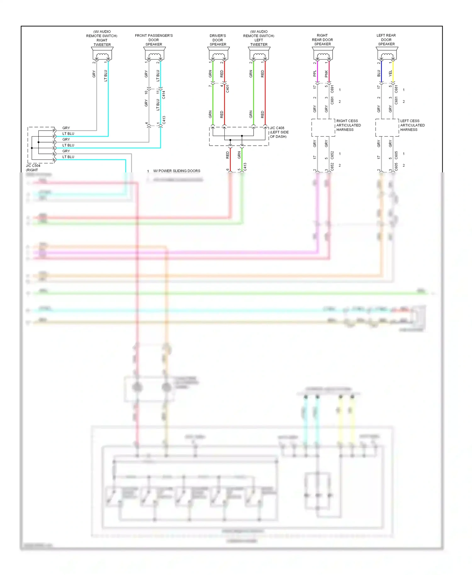 Wiring diagram volume up switch for Honda Odyssey IV (2008-2013) (3 of 5)