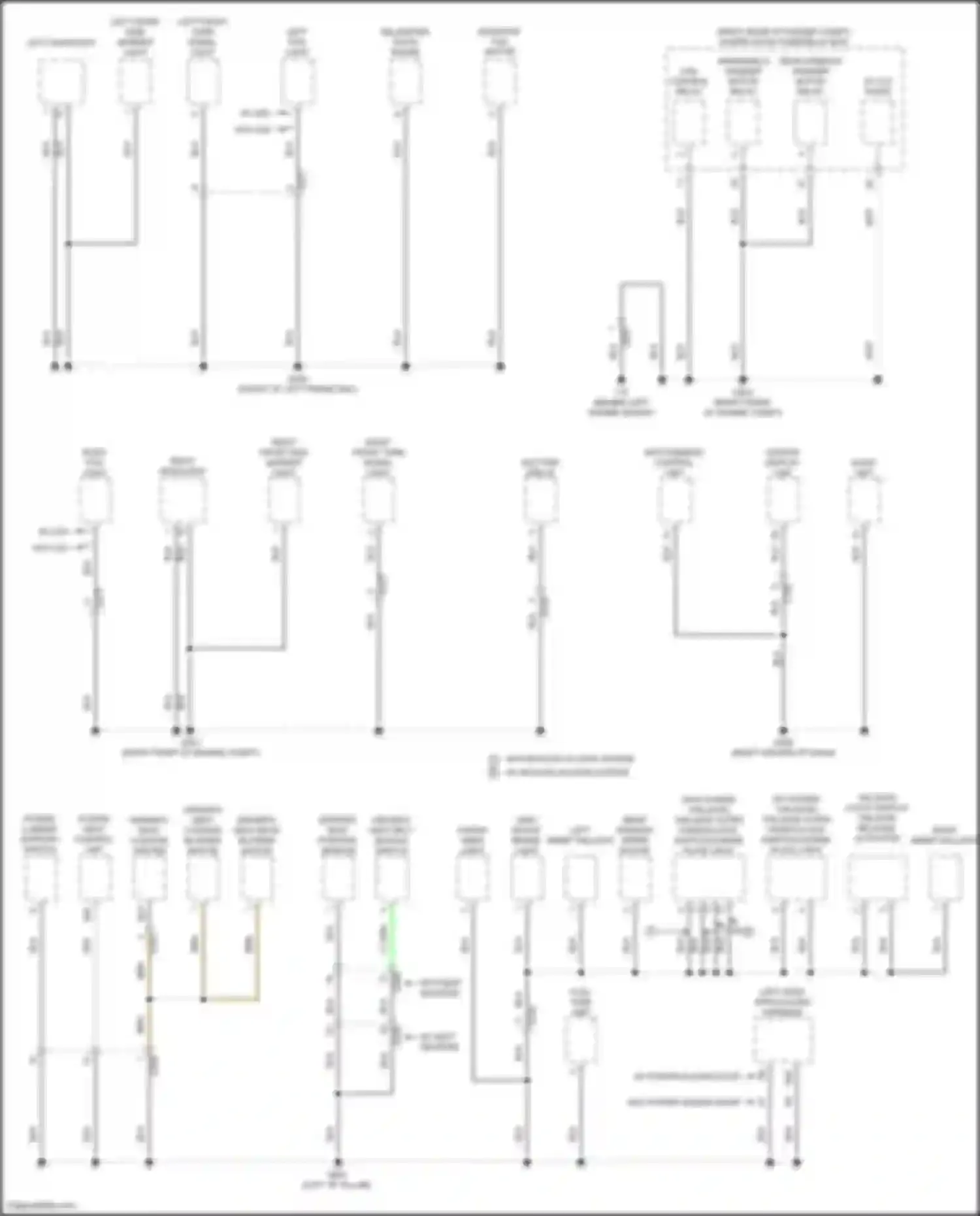 Odyssey Honda V facelift 2 (2020-2024): Ground distribution circuit (1 of 6)