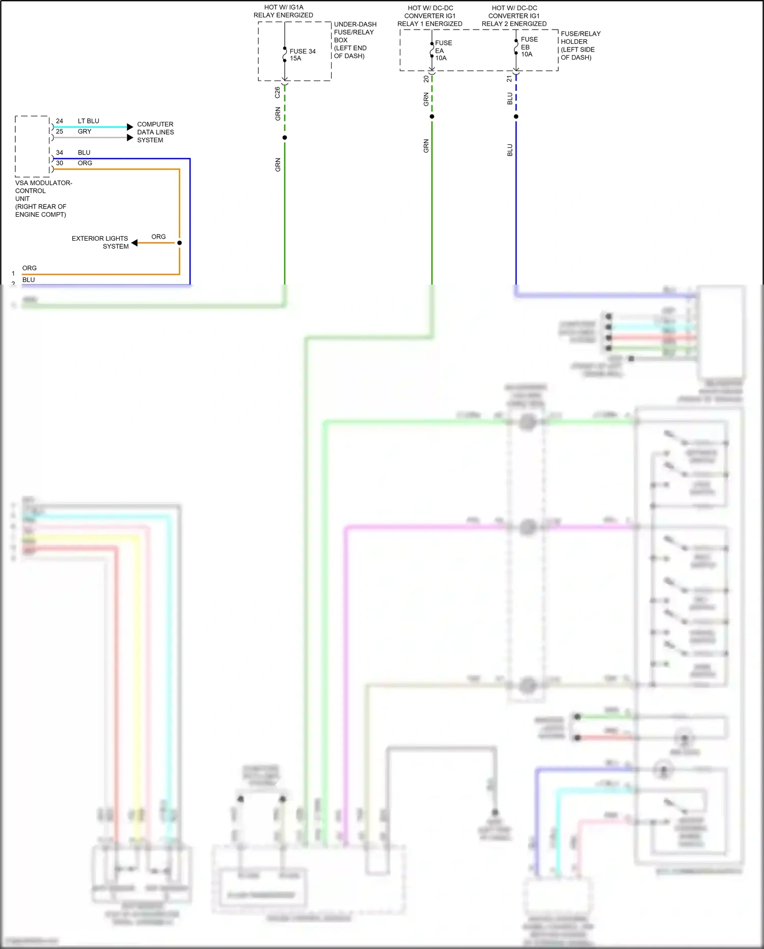 Wiring diagram app sensor a for Honda Odyssey V facelift 2 (2020-2024) (1 of 3)