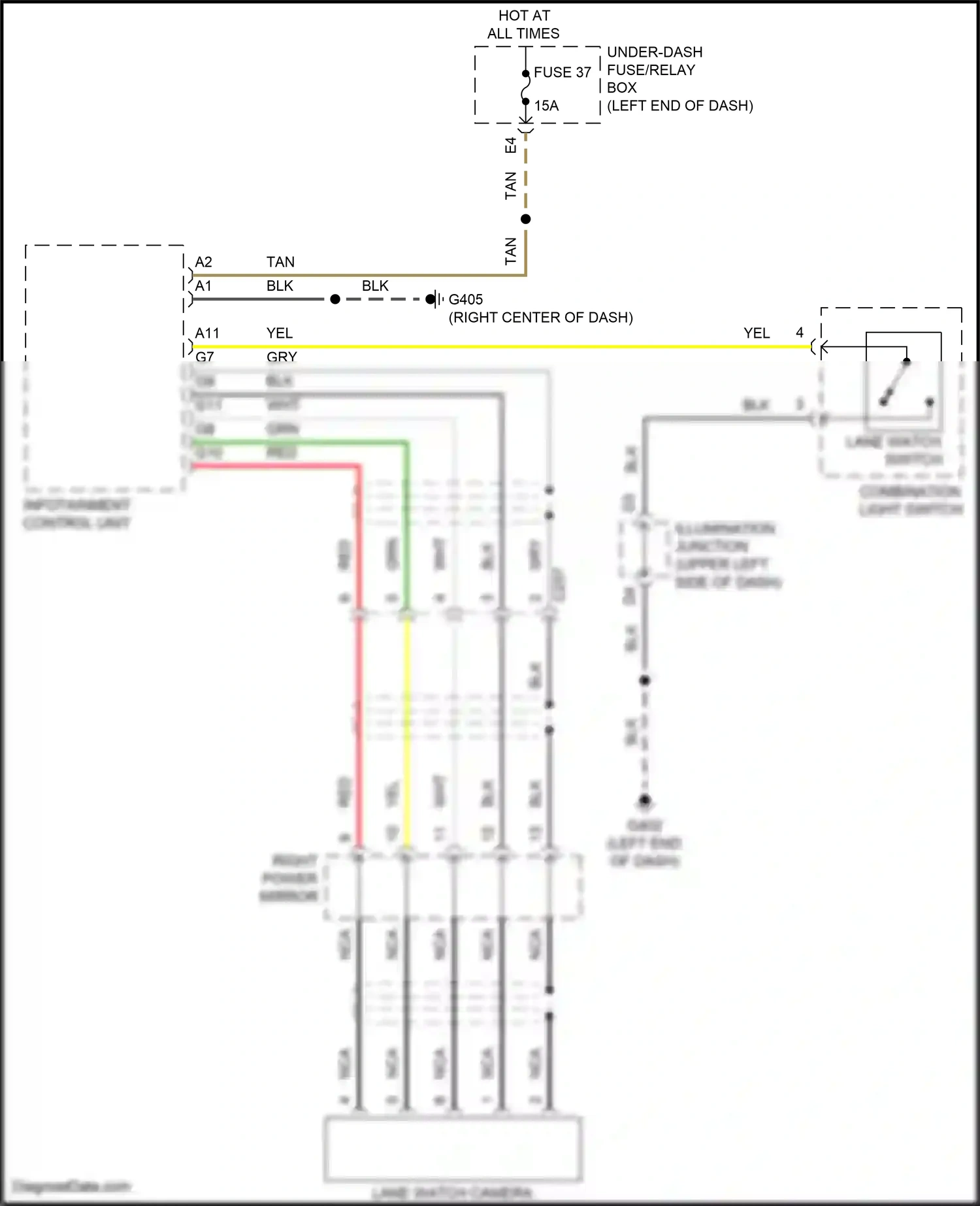 Wiring diagram combination light switch for Honda Odyssey V facelift 2 (2020-2024) (6 of 6)