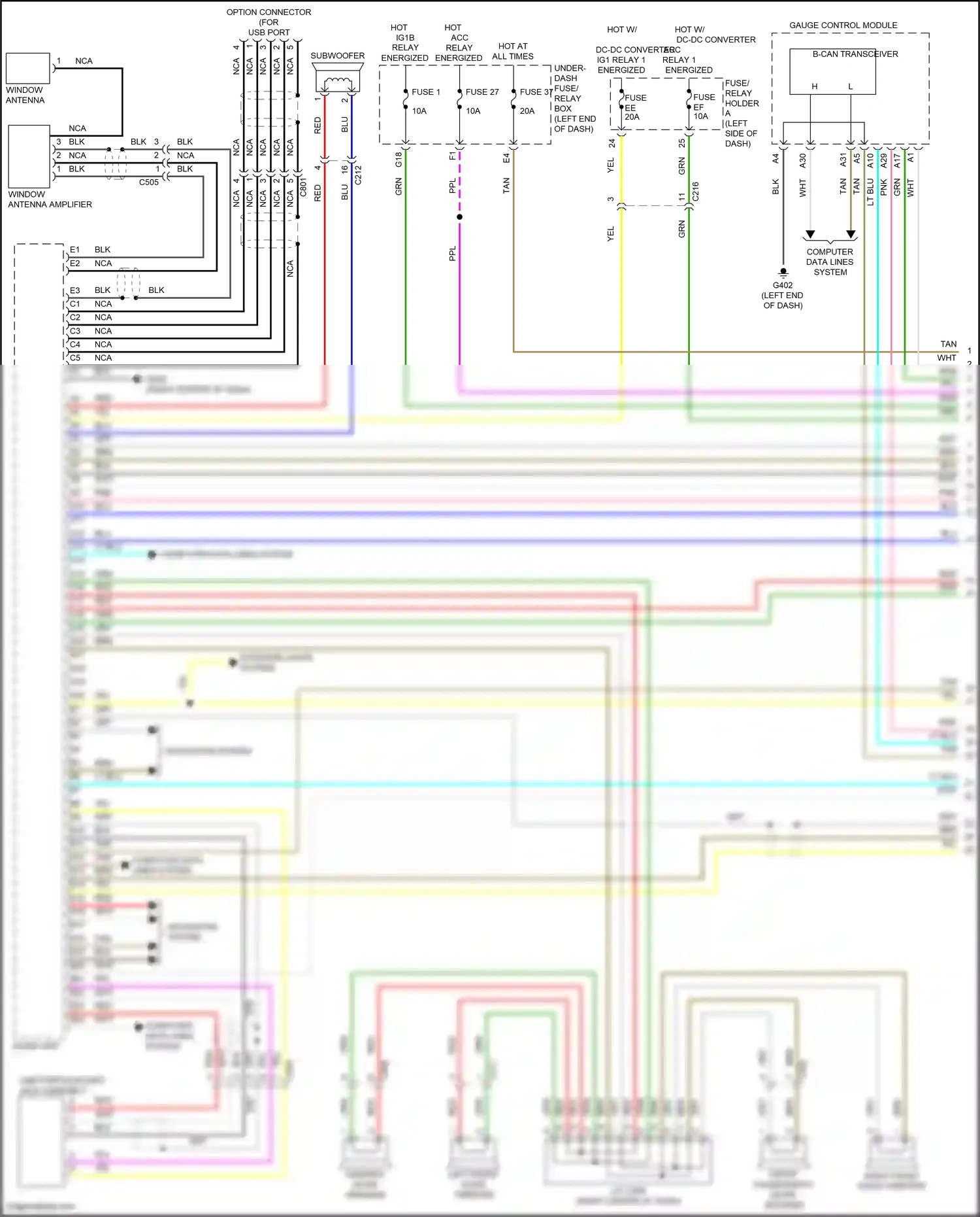 Wiring diagram computer data lines system for Honda Odyssey V facelift 2 (2020-2024) (3 of 87)