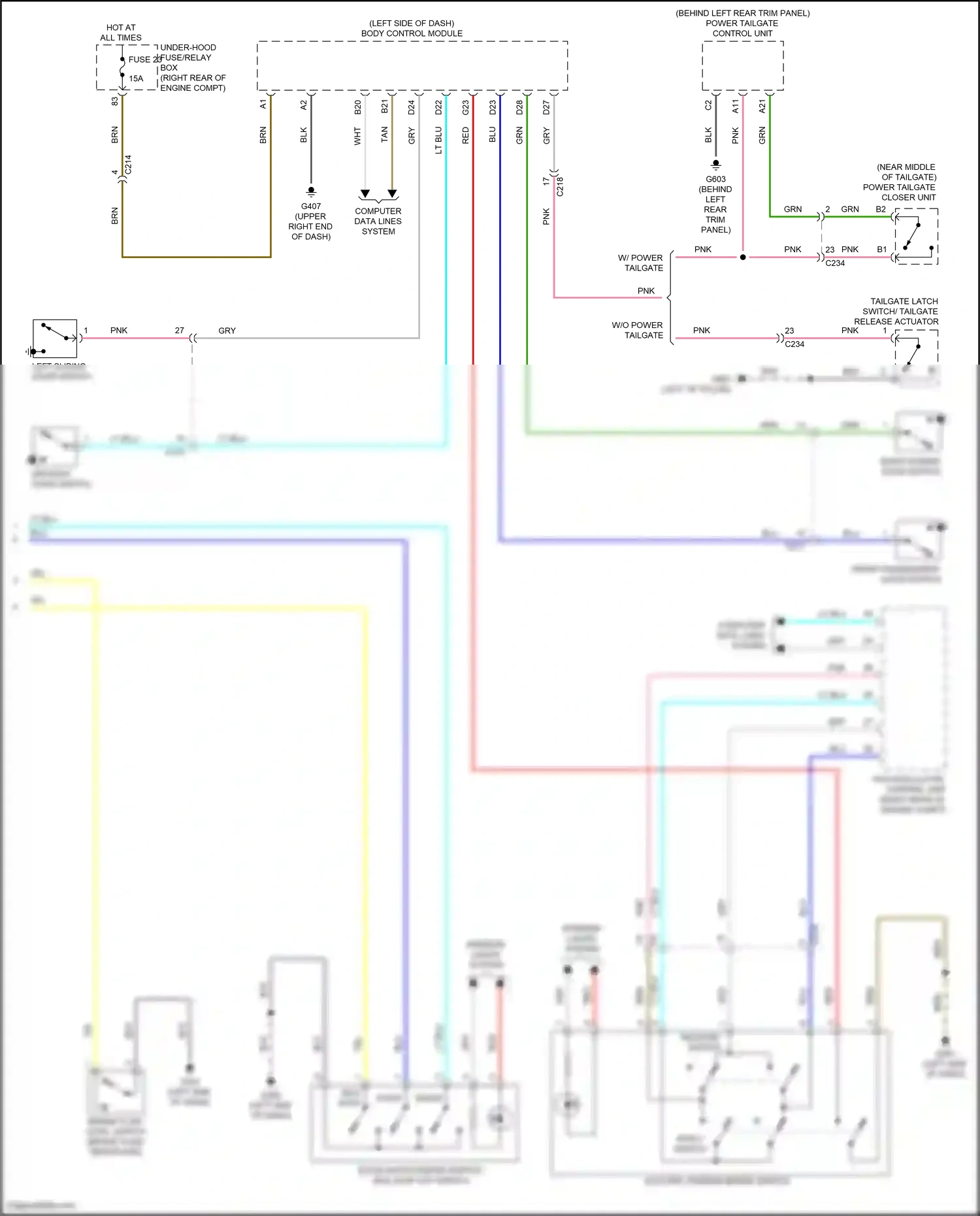 Wiring diagram computer data lines system for Honda Odyssey V facelift 2 (2020-2024) (47 of 87)