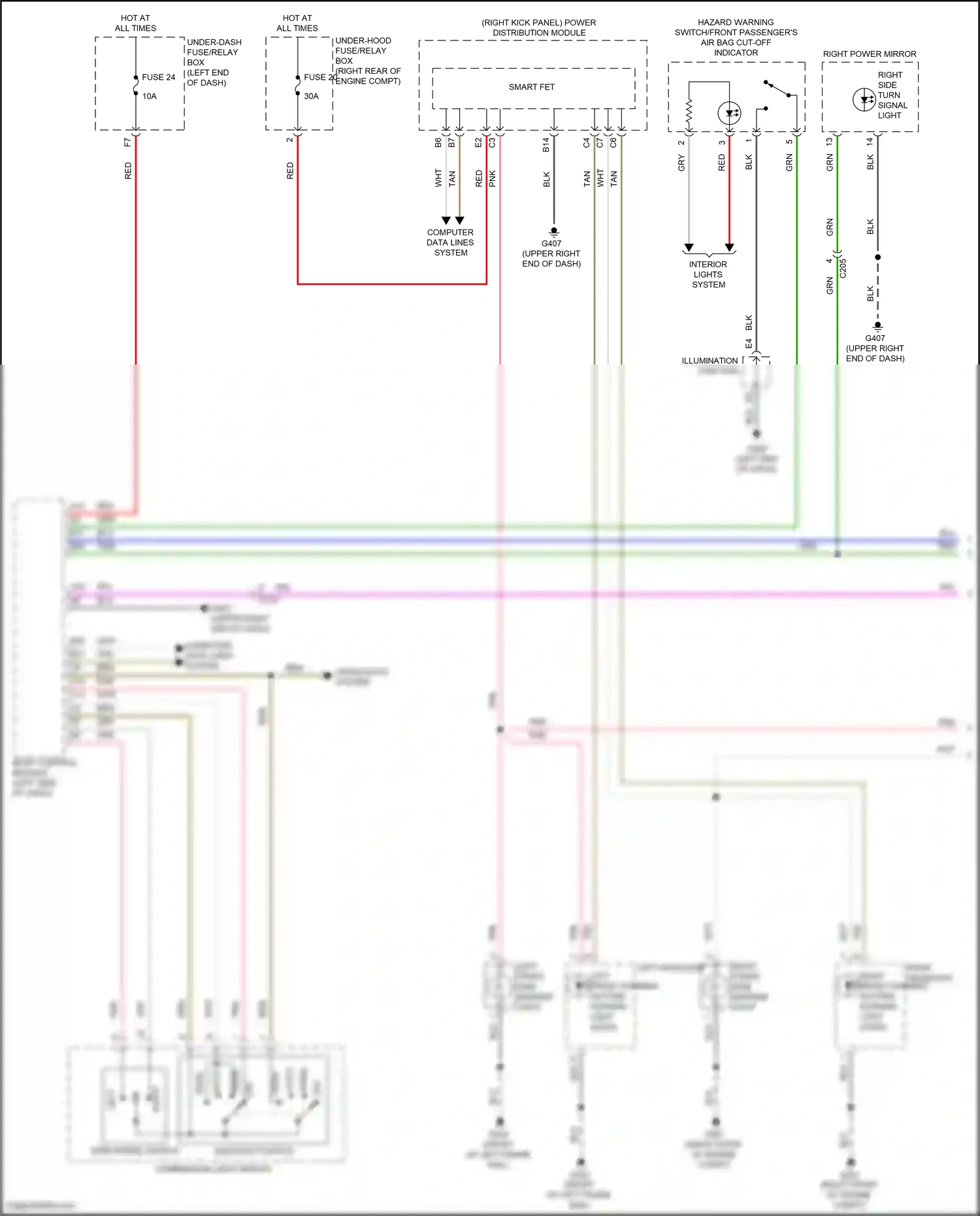 Wiring diagram computer data lines system for Honda Odyssey V facelift 2 (2020-2024) (14 of 87)