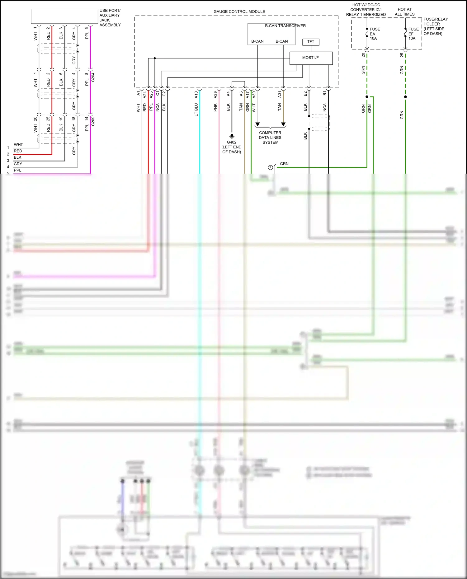 Wiring diagram computer data lines system for Honda Odyssey V facelift 2 (2020-2024) (7 of 87)