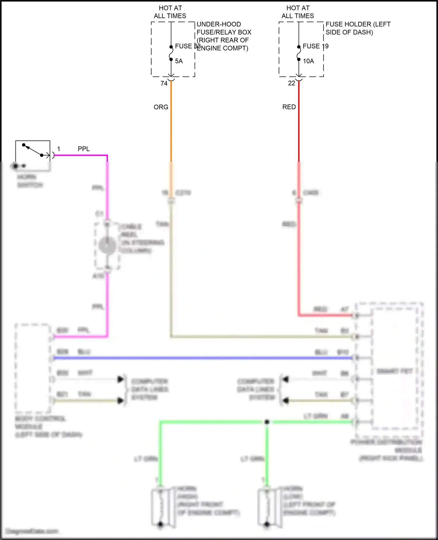 Wiring diagram computer data lines system for Honda Odyssey V facelift 2 (2020-2024) (16 of 87)