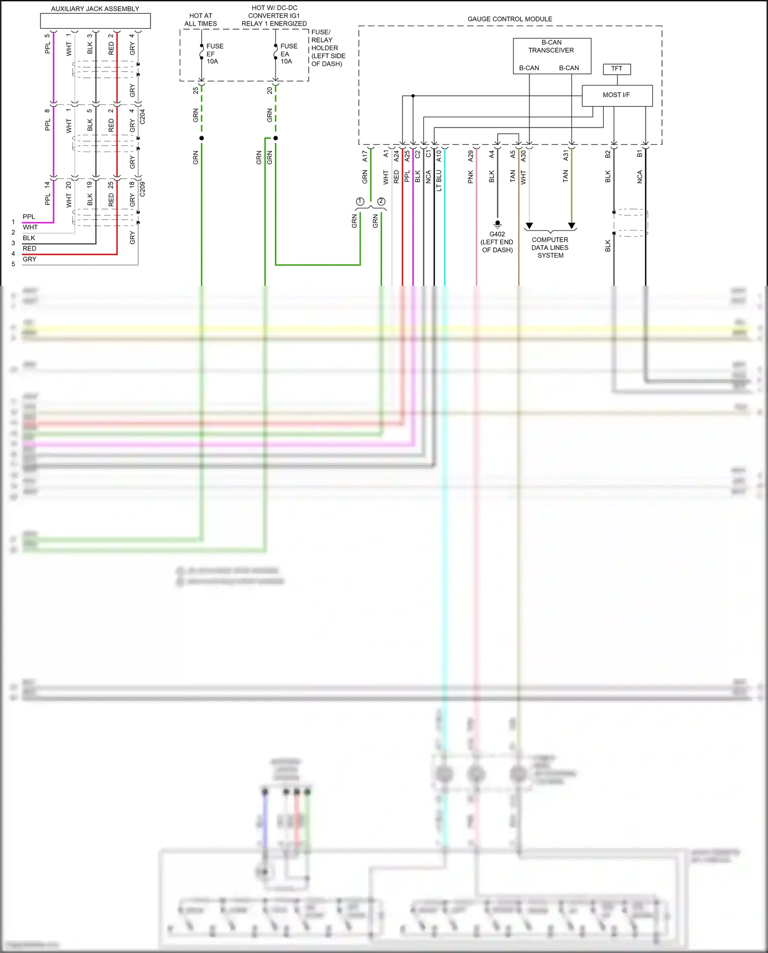 Wiring diagram computer data lines system for Honda Odyssey V facelift 2 (2020-2024) (10 of 87)