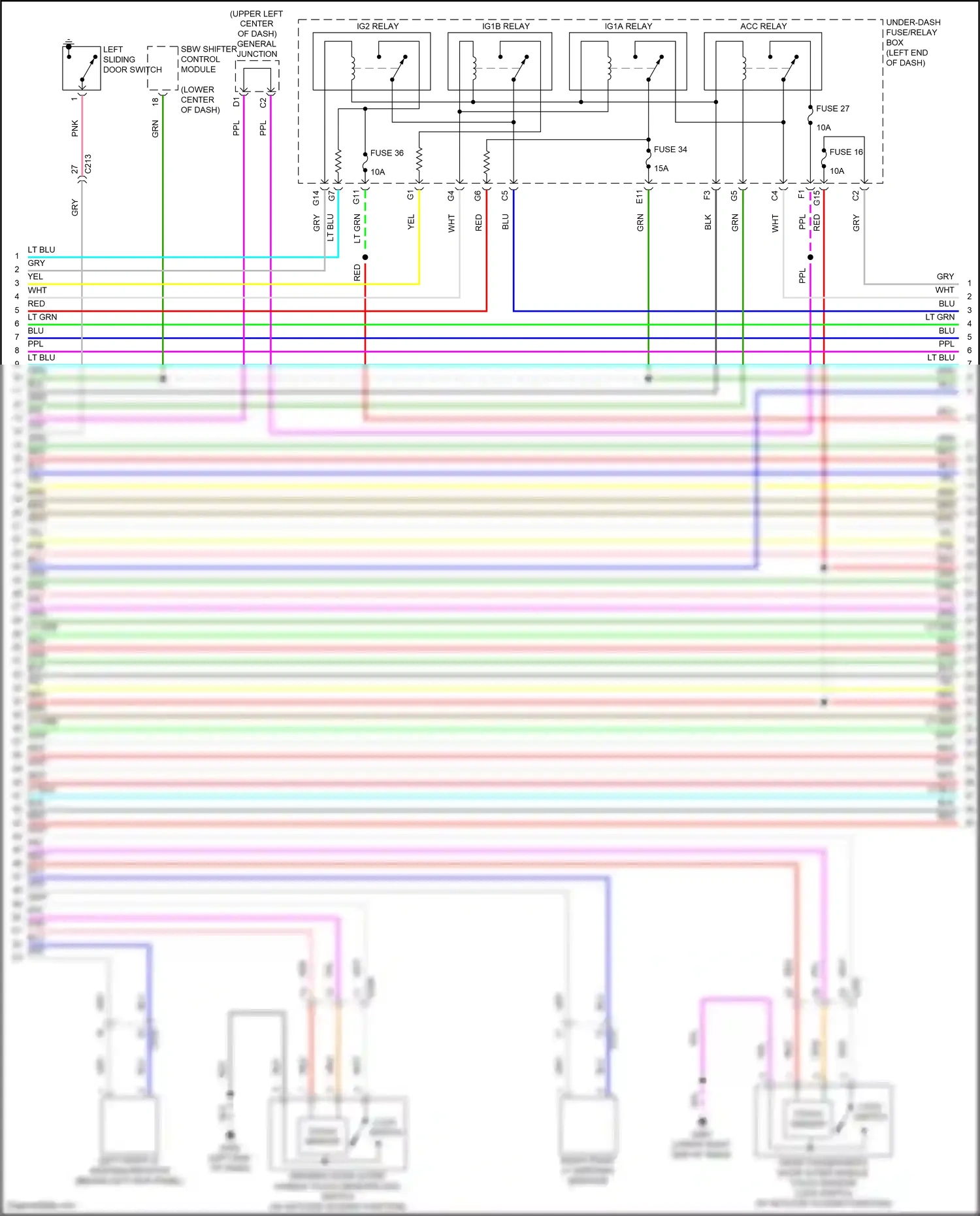 Wiring diagram driver's door outer handle touch sensor/lock switch for Honda Odyssey V facelift 2 (2020-2024) (1 of 3)