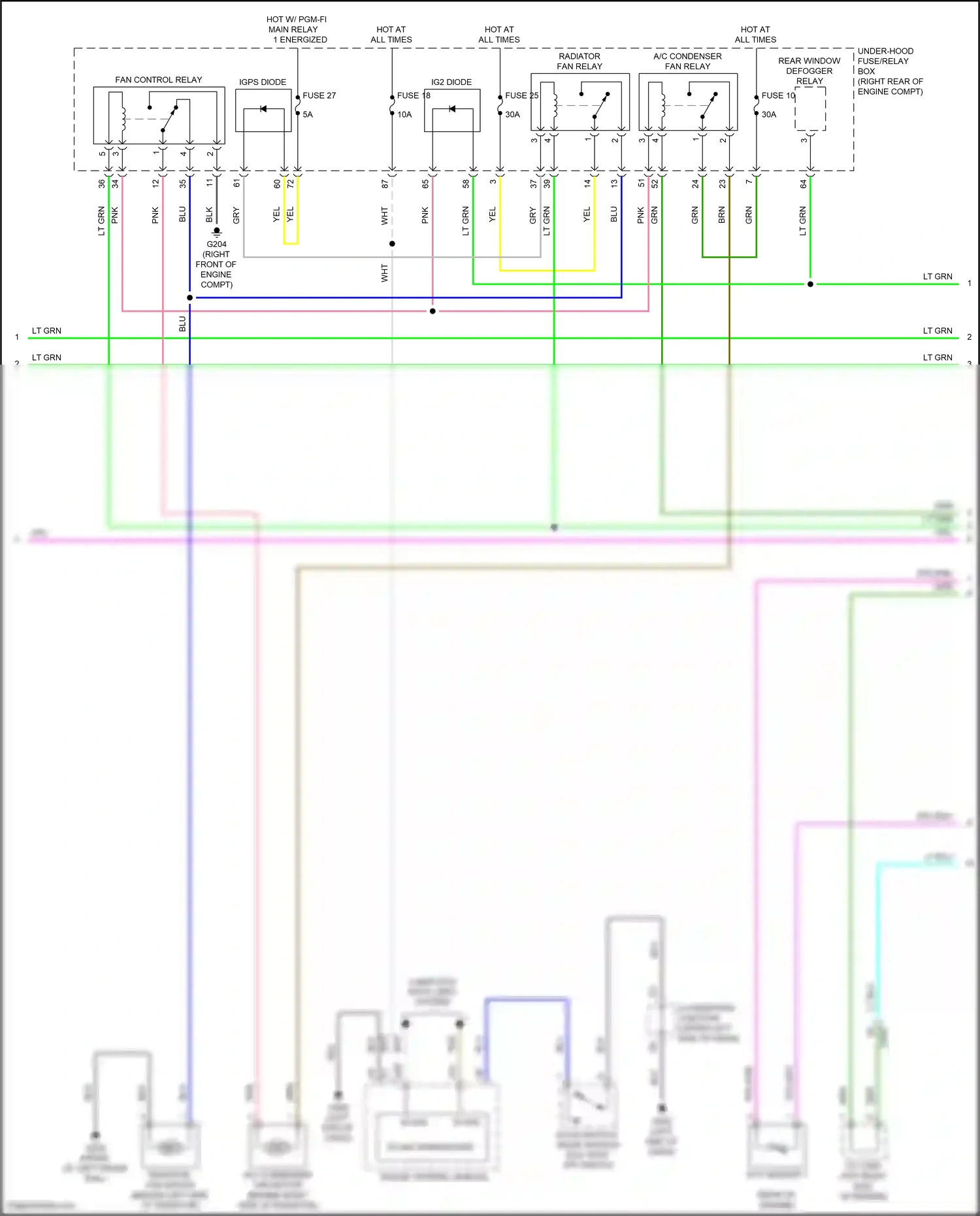 Wiring diagram ect sensor 1 for Honda Odyssey V facelift 2 (2020-2024) (1 of 2)