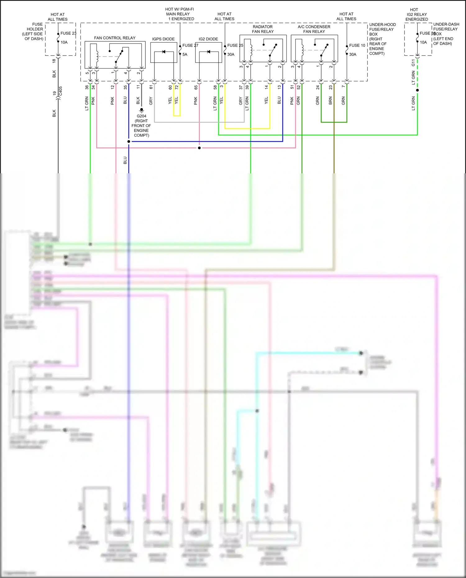 Wiring diagram ect sensor 2 for Honda Odyssey V facelift 2 (2020-2024) (2 of 3)