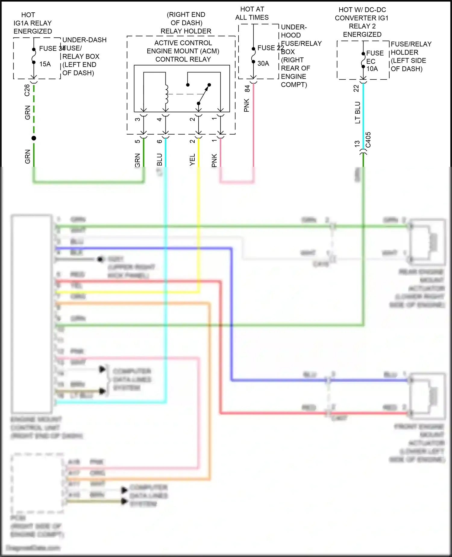 Wiring diagram engine mount control unit for Honda Odyssey V facelift 2 (2020-2024) (2 of 4)