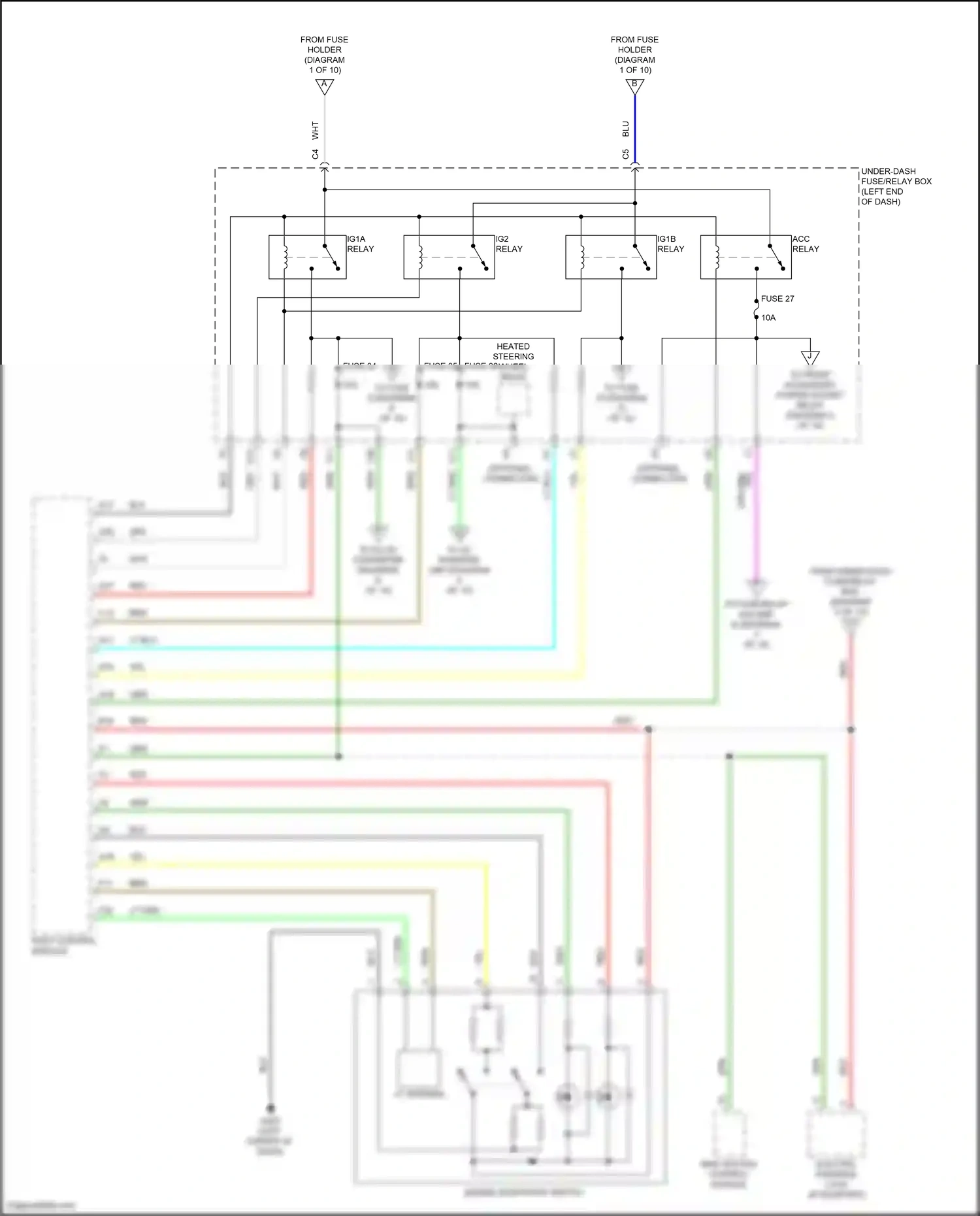 Wiring diagram engine start/stop switch for Honda Odyssey V facelift 2 (2020-2024) (3 of 5)