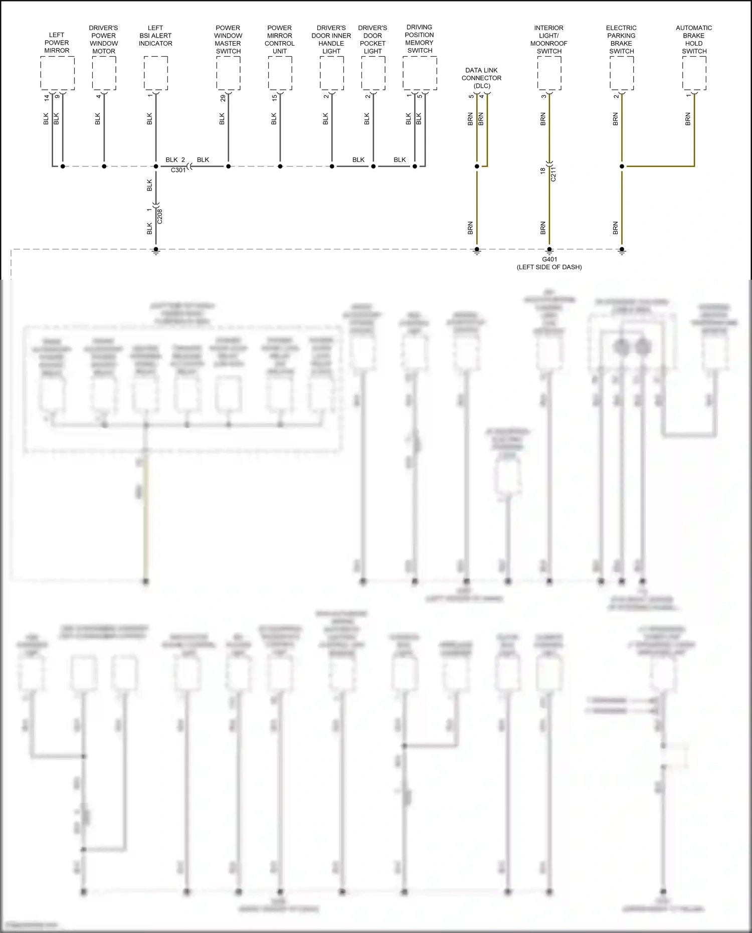 Wiring diagram engine start/stop switch for Honda Odyssey V facelift 2 (2020-2024) (2 of 5)