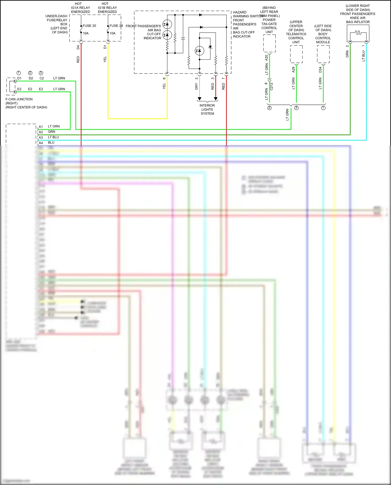 Wiring diagram left front impact sensor for Honda Odyssey V facelift 2 (2020-2024) (1 of 1)