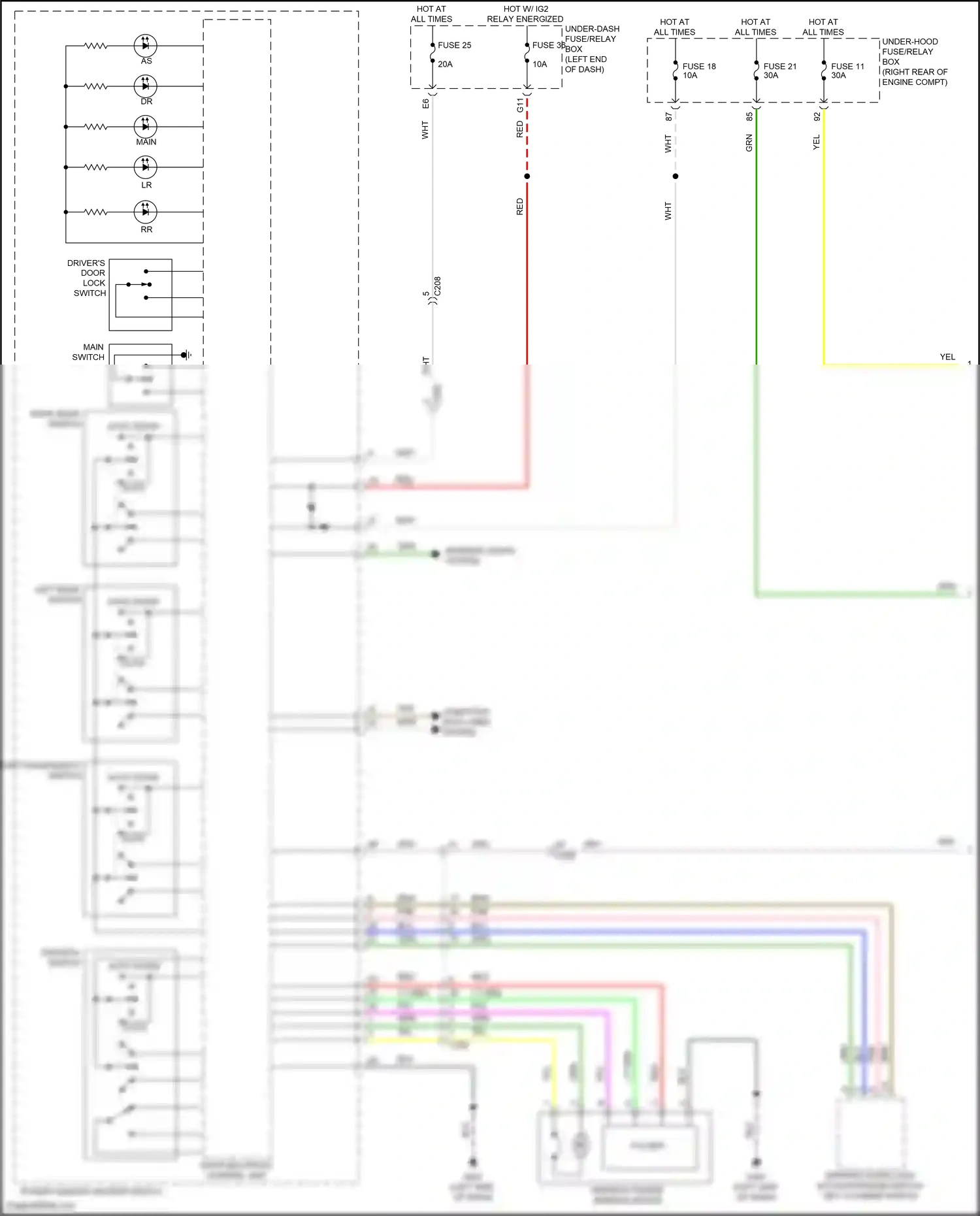 Wiring diagram main switch for Honda Odyssey V facelift 2 (2020-2024) (4 of 4)
