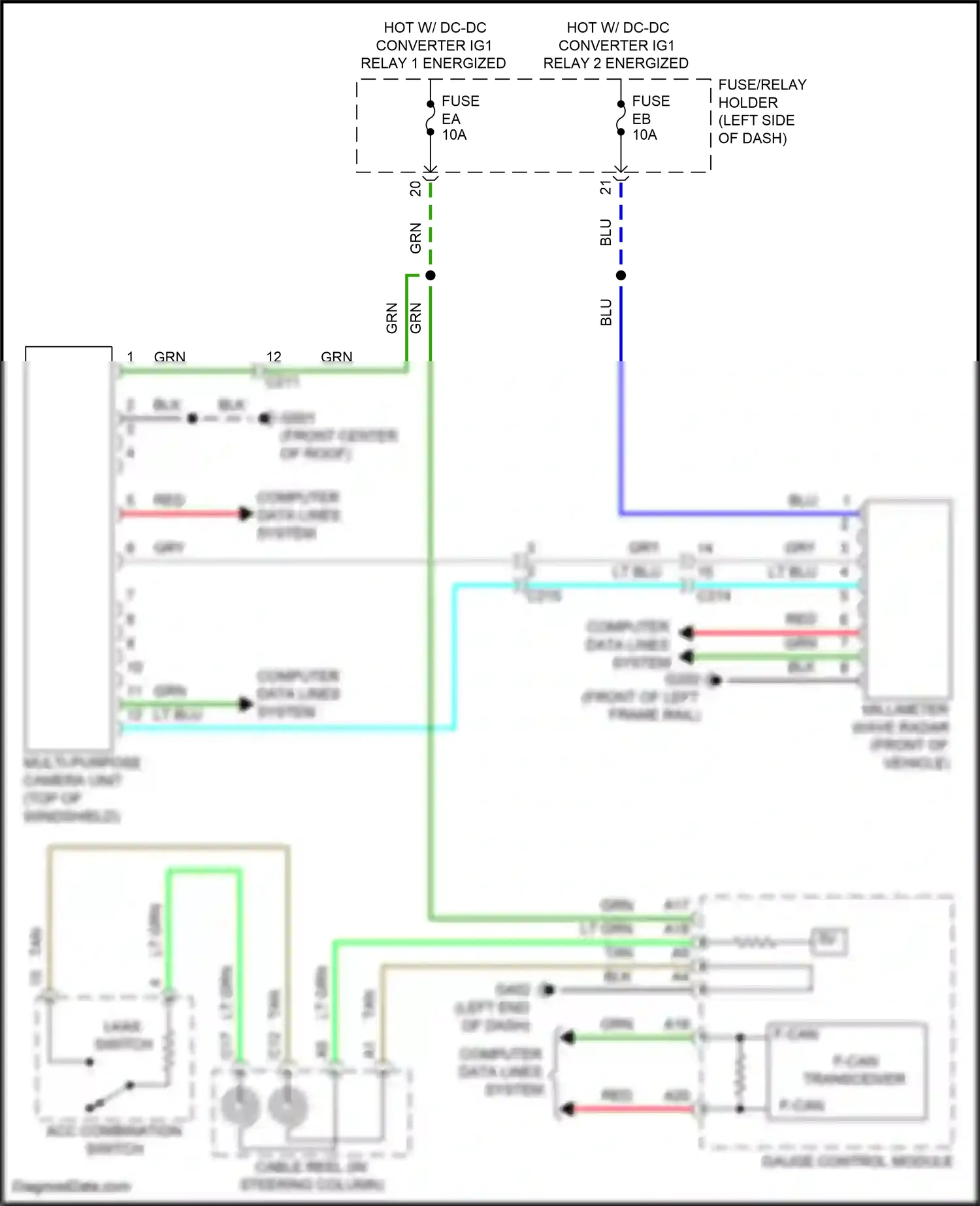 Wiring diagram multi-purpose camera unit for Honda Odyssey V facelift 2 (2020-2024) (3 of 5)