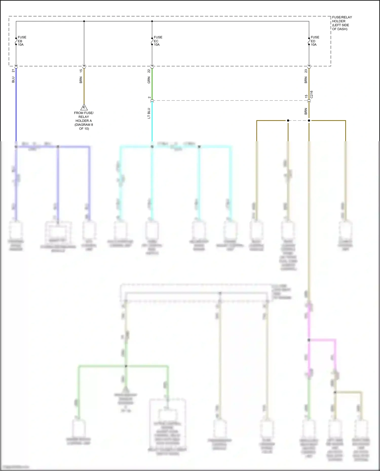 Wiring diagram multi-purpose camera unit for Honda Odyssey V facelift 2 (2020-2024) (5 of 5)
