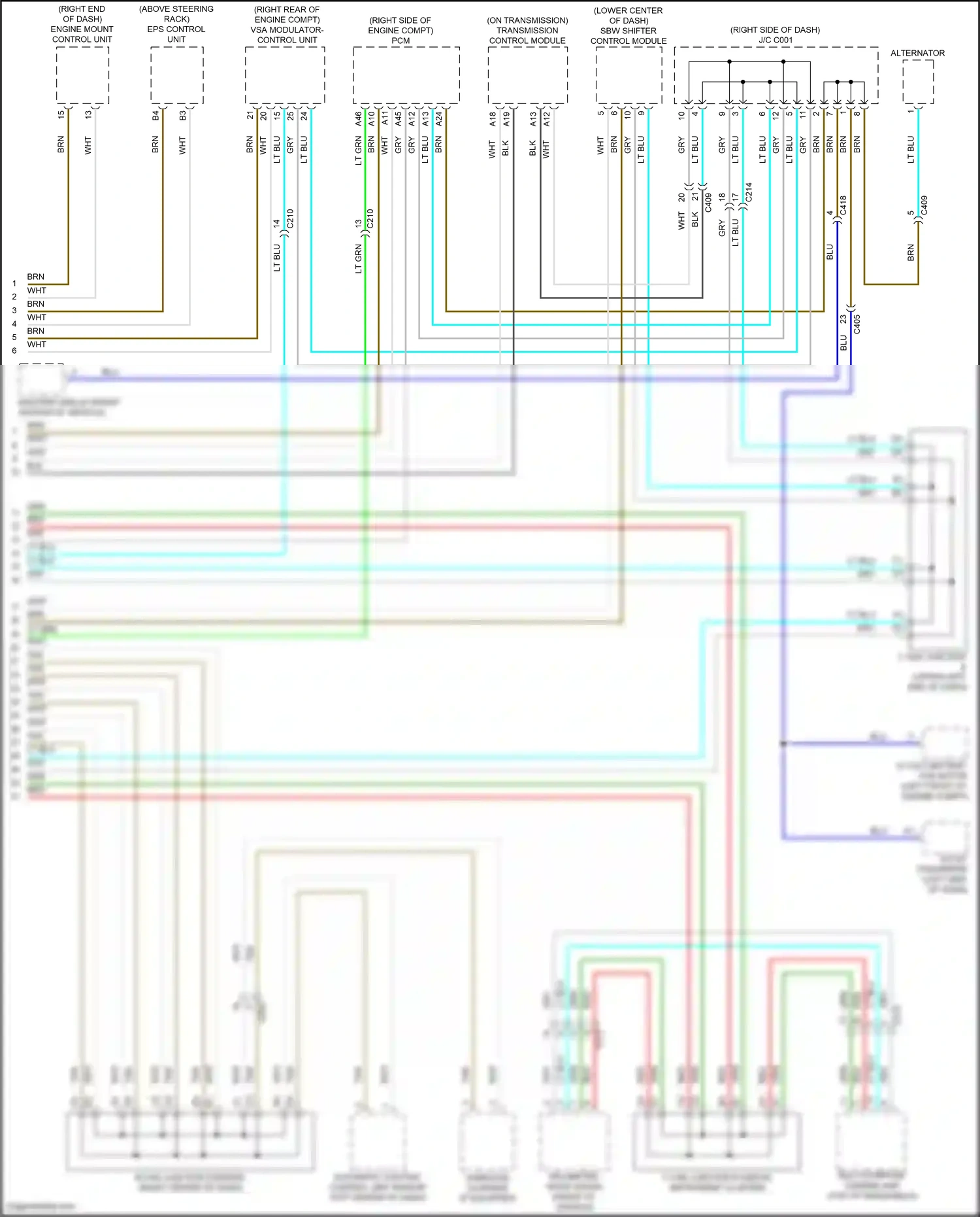 Wiring diagram multi-purpose camera unit for Honda Odyssey V facelift 2 (2020-2024) (1 of 5)