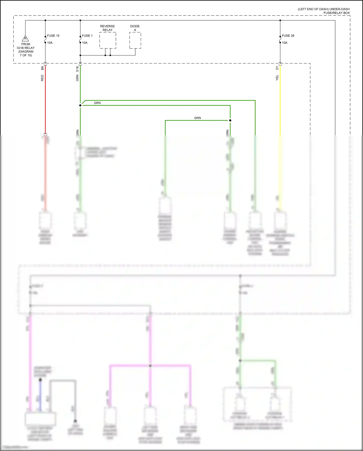 Wiring diagram parking, backup sensor switch/ safety support switch for Honda Odyssey V facelift 2 (2020-2024) (3 of 3)