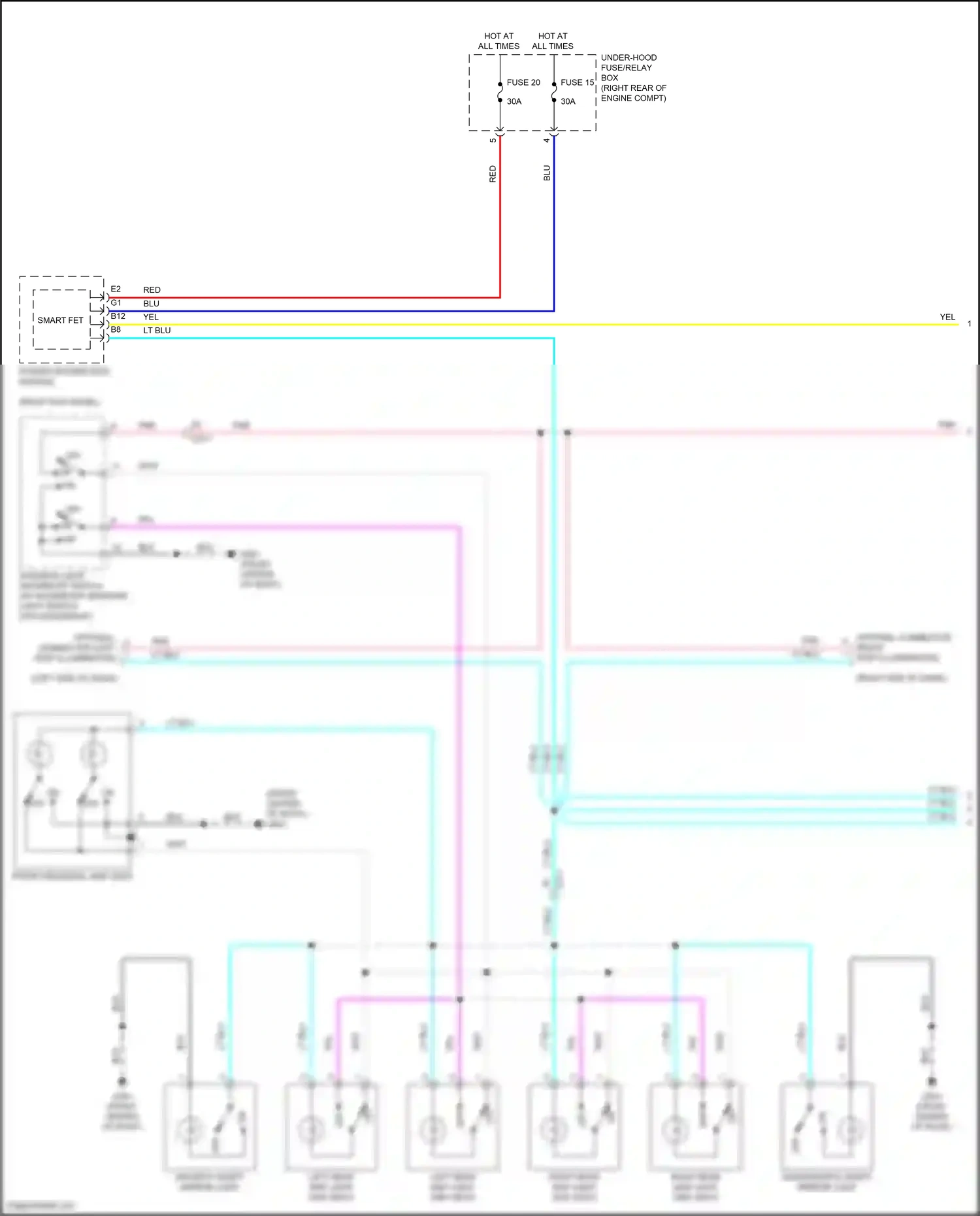 Wiring diagram power distribution module for Honda Odyssey V facelift 2 (2020-2024) (13 of 19)