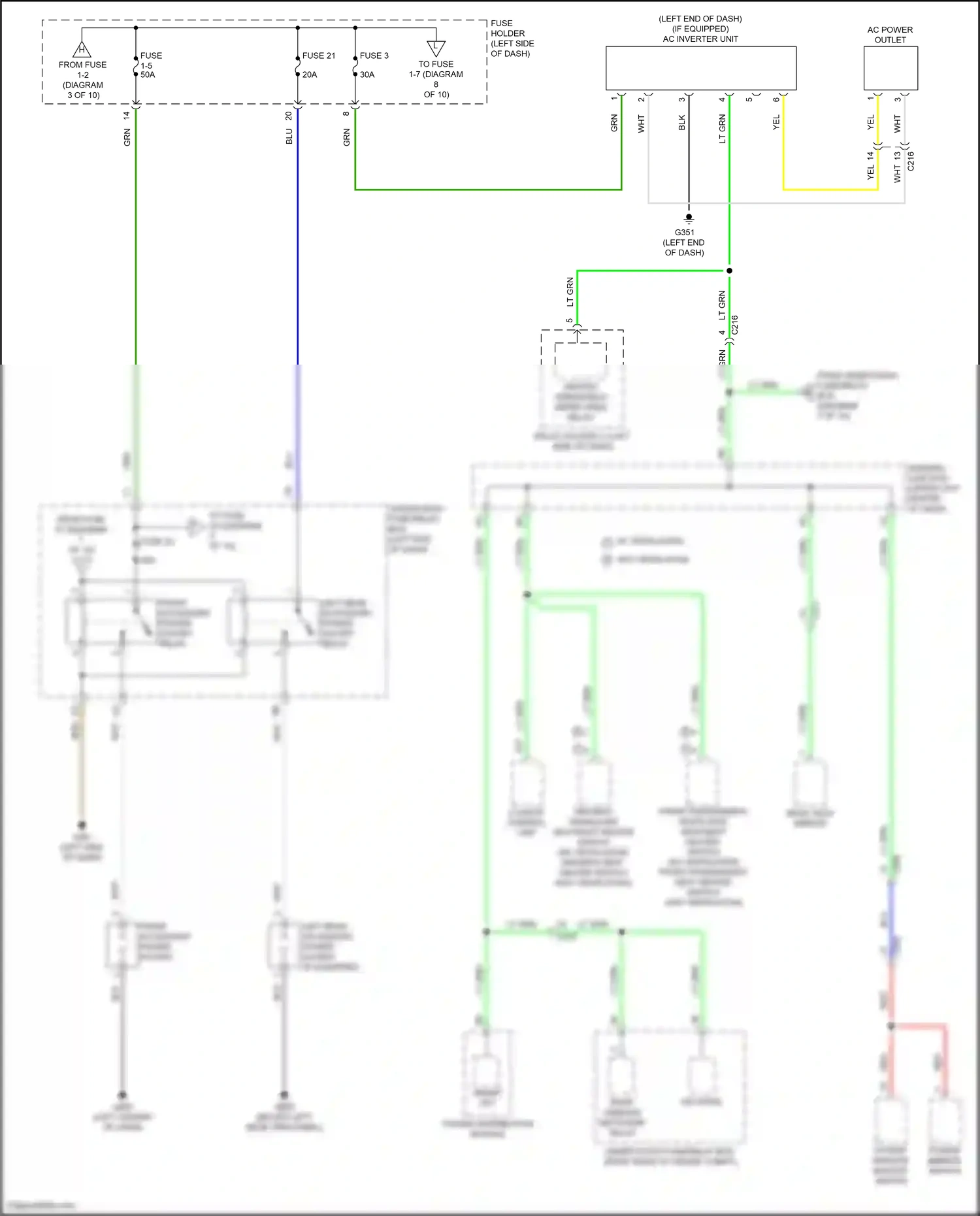 Wiring diagram power distribution module for Honda Odyssey V facelift 2 (2020-2024) (8 of 19)