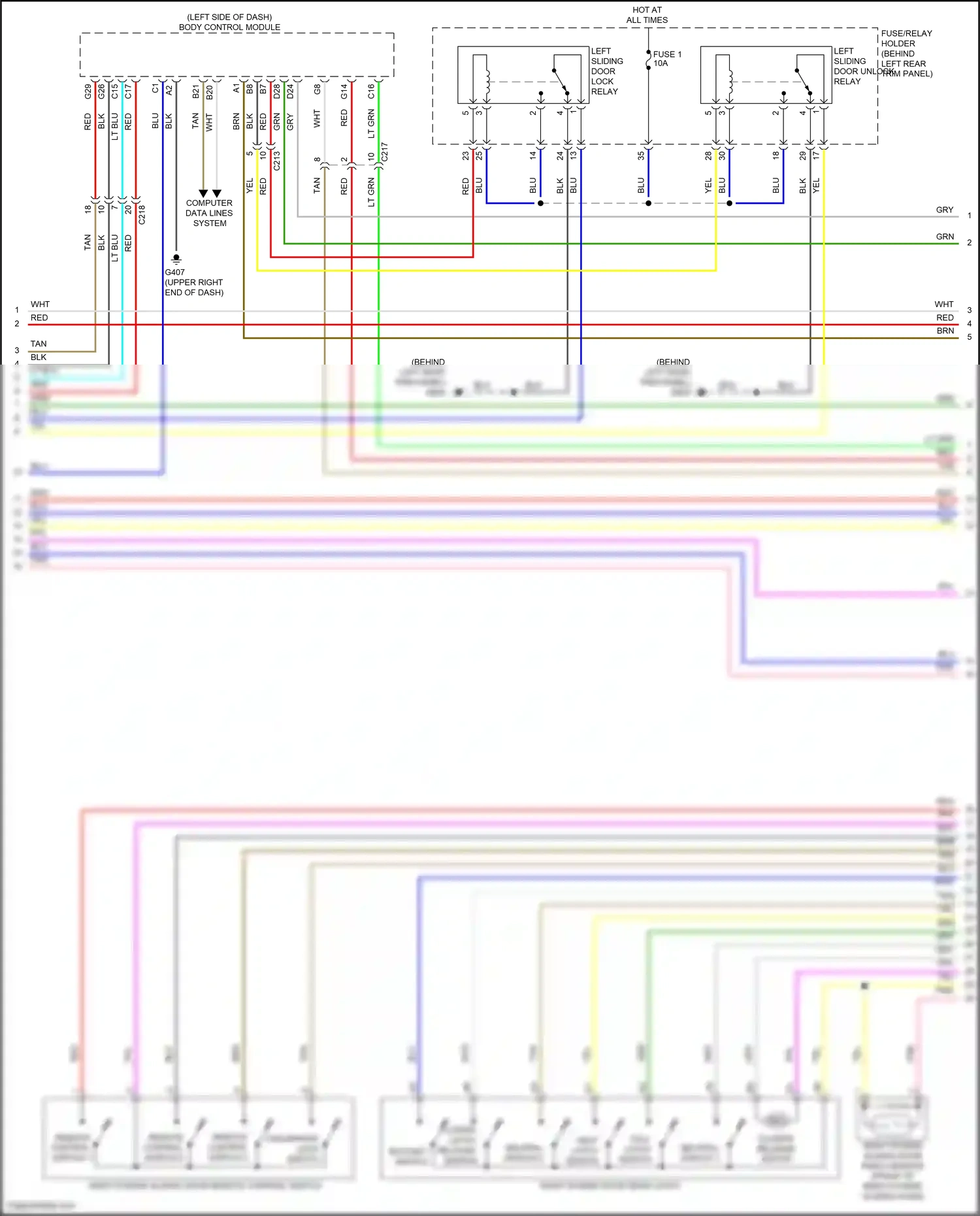 Wiring diagram remote control switch 1 for Honda Odyssey V facelift 2 (2020-2024) (2 of 2)