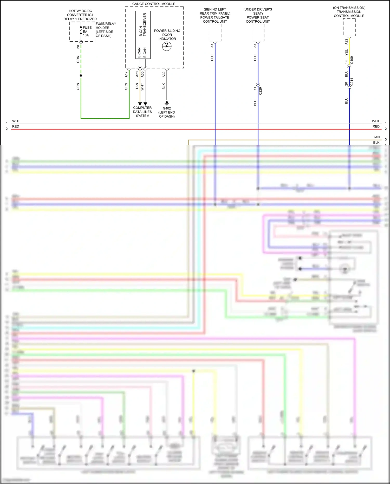 Wiring diagram remote control switch 3 for Honda Odyssey V facelift 2 (2020-2024) (1 of 2)