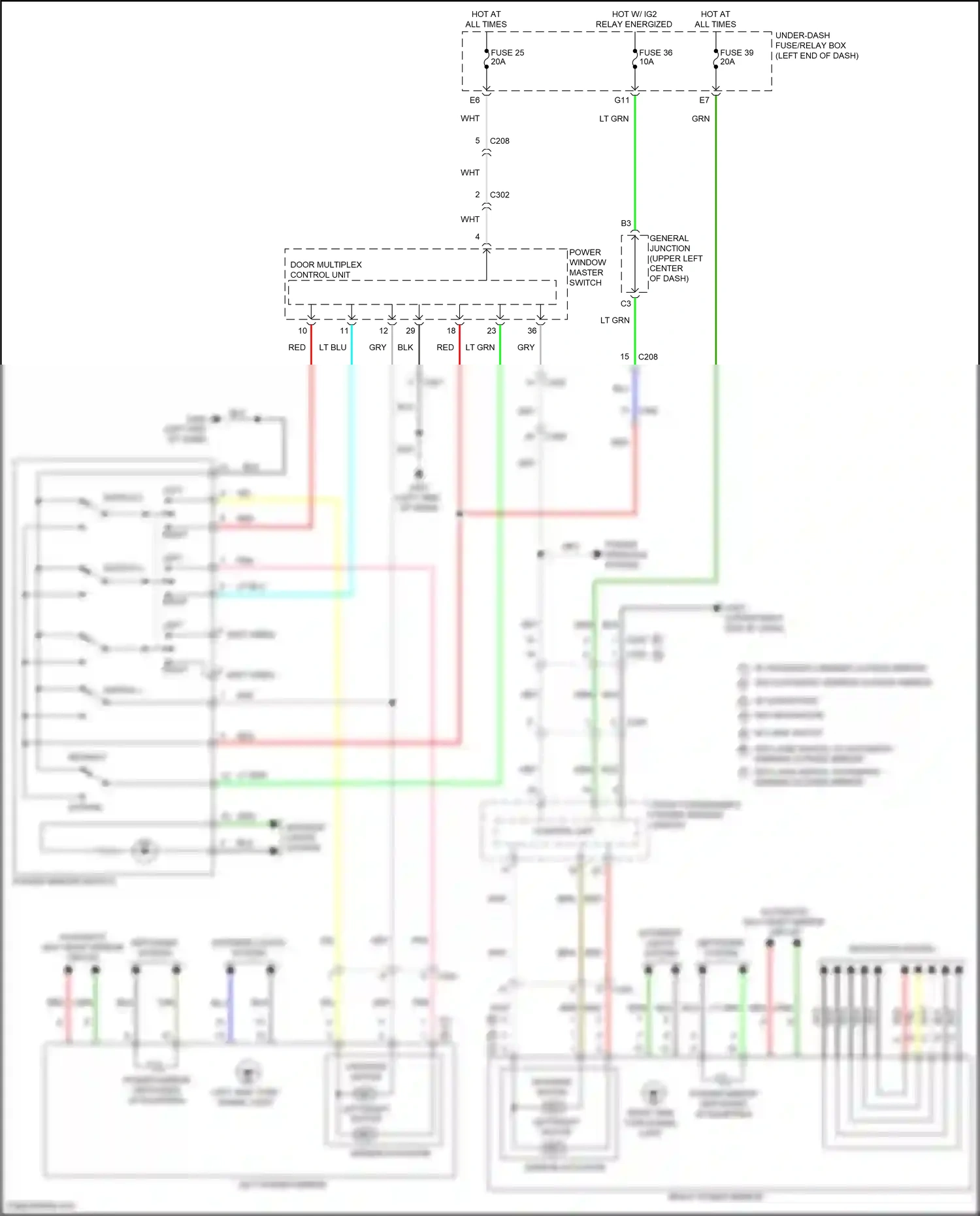 Wiring diagram switch 2 for Honda Odyssey V facelift 2 (2020-2024) (2 of 2)