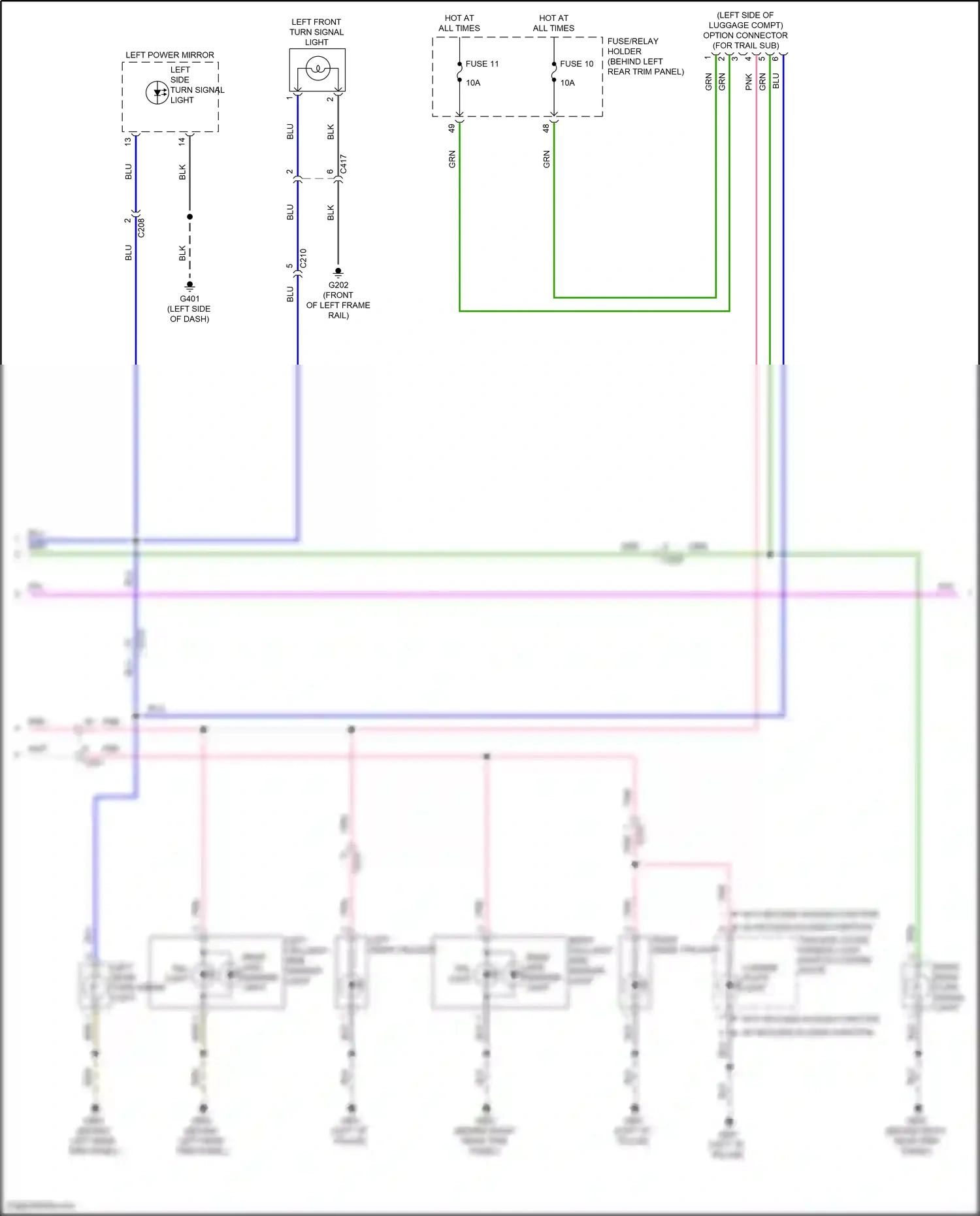 Wiring diagram w/o keyless access function w/ keyless access function for Honda Odyssey V facelift 2 (2020-2024) (1 of 1)
