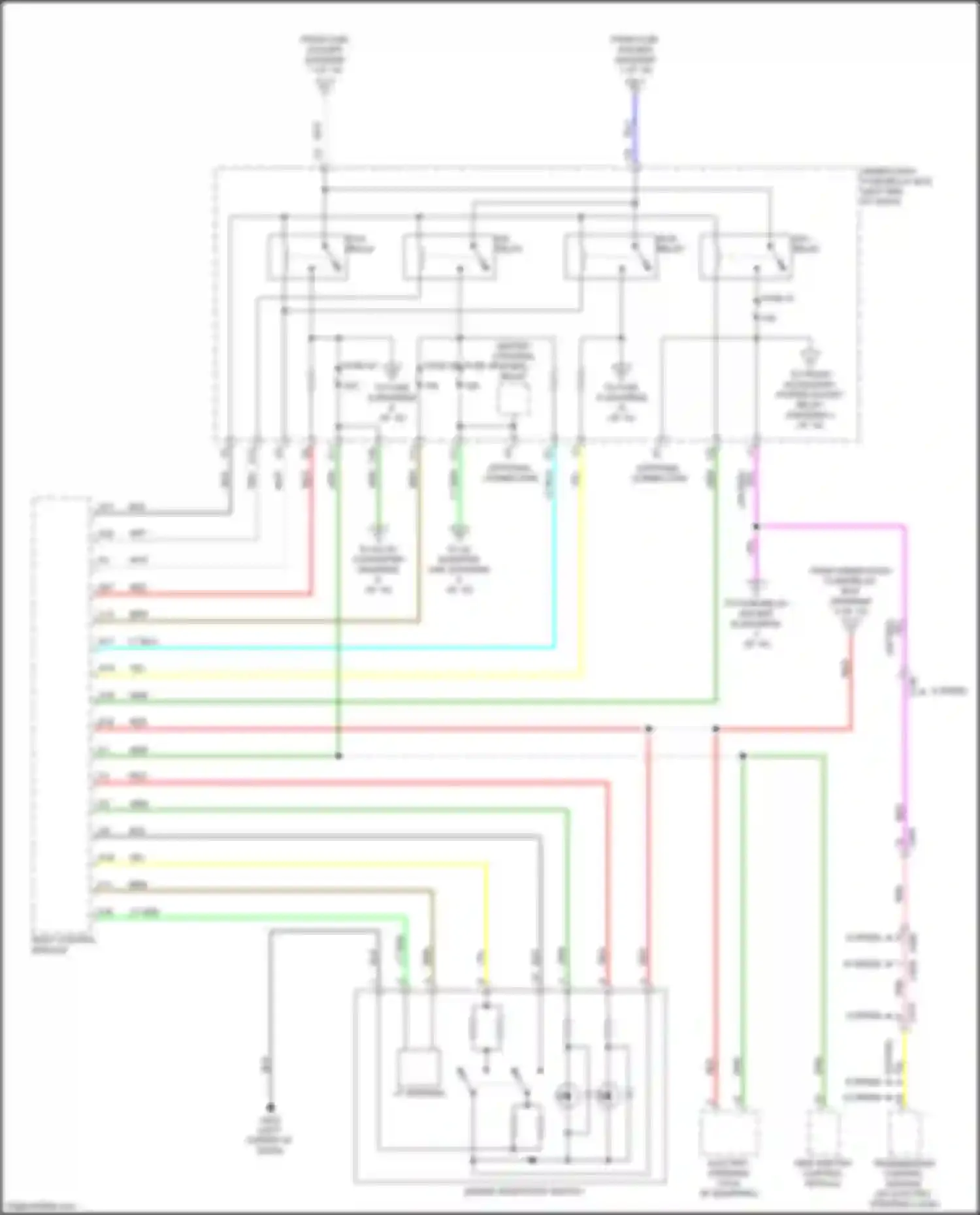 Odyssey Honda V facelift (2017-2020): Power distribution circuit (7 of 10)