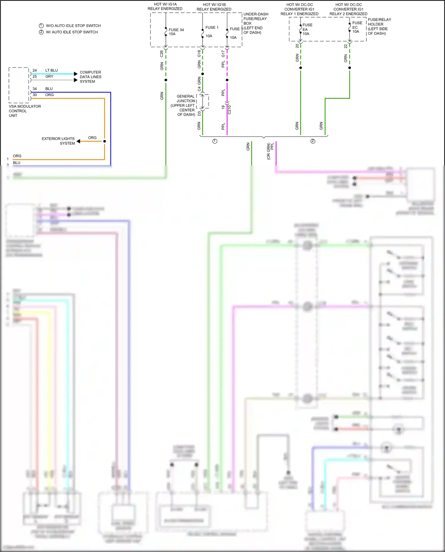 Wiring diagram acc combination switch for Honda Odyssey V facelift (2017-2020) (1 of 4)