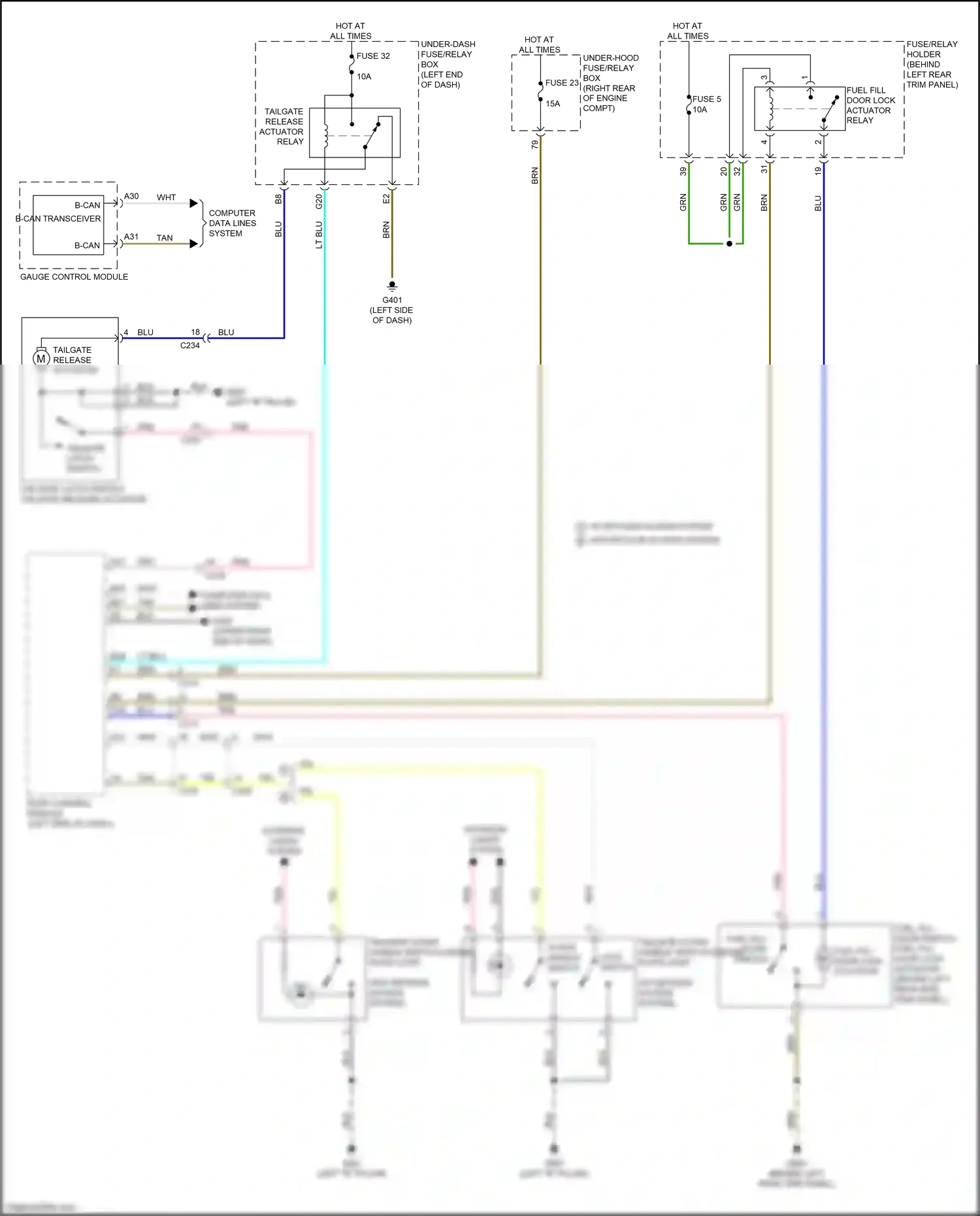 Wiring diagram b-can transceiver for Honda Odyssey V facelift (2017-2020) (17 of 18)