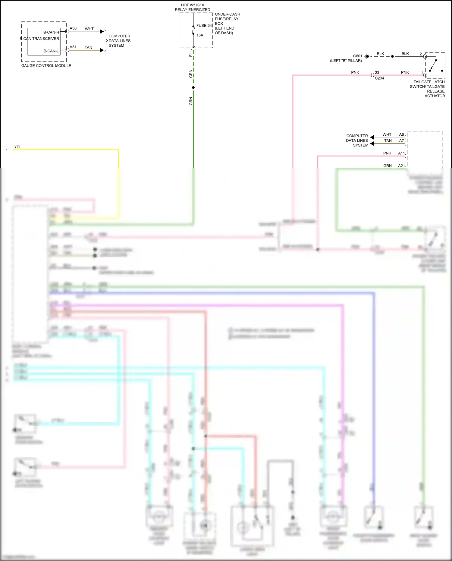 Wiring diagram b-can transceiver for Honda Odyssey V facelift (2017-2020) (12 of 18)