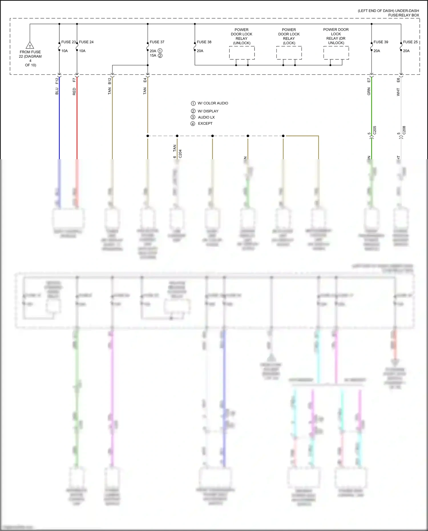 Wiring diagram bd player unit for Honda Odyssey V facelift (2017-2020) (3 of 4)