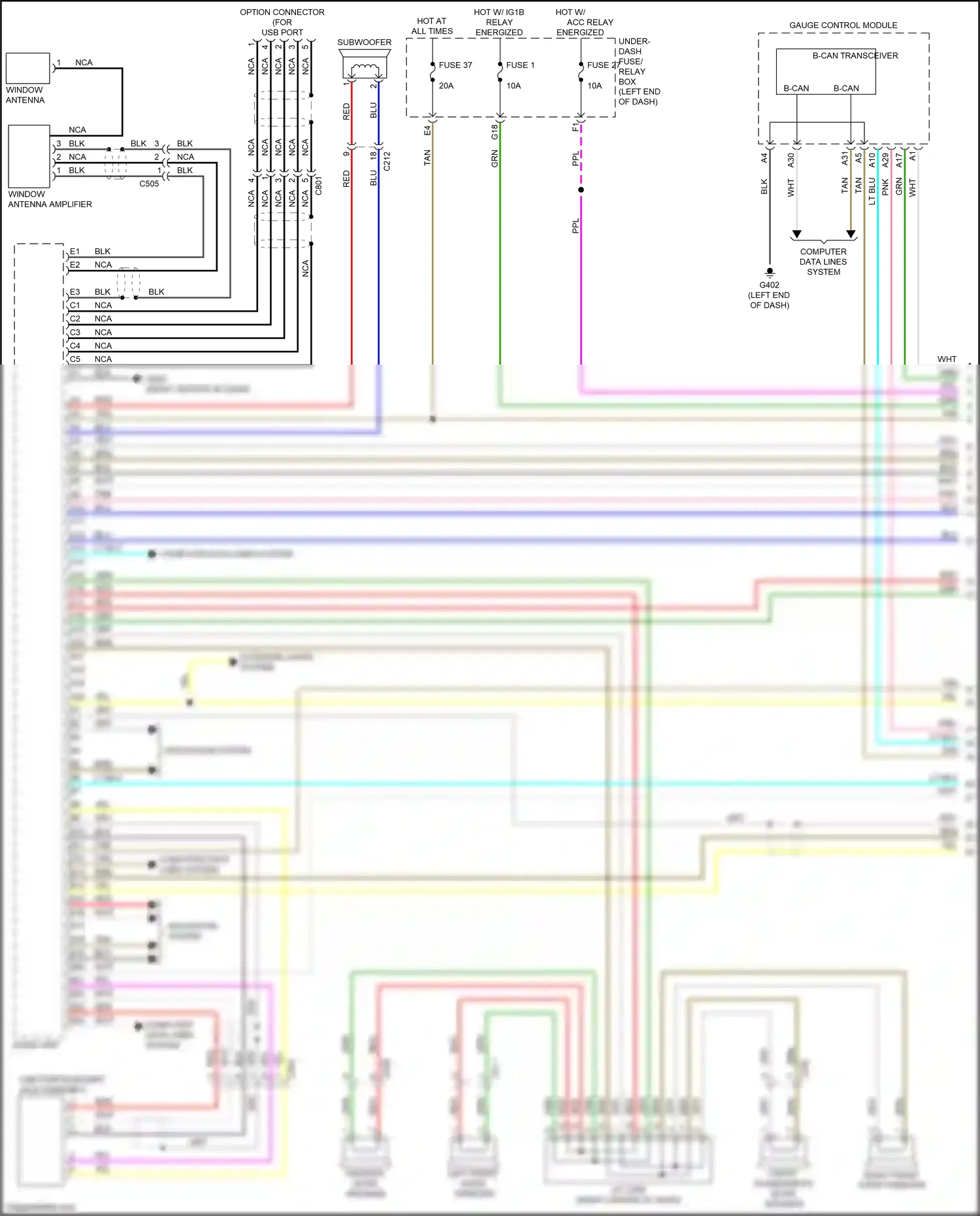 Wiring diagram blu for Honda Odyssey V facelift (2017-2020) (25 of 129)