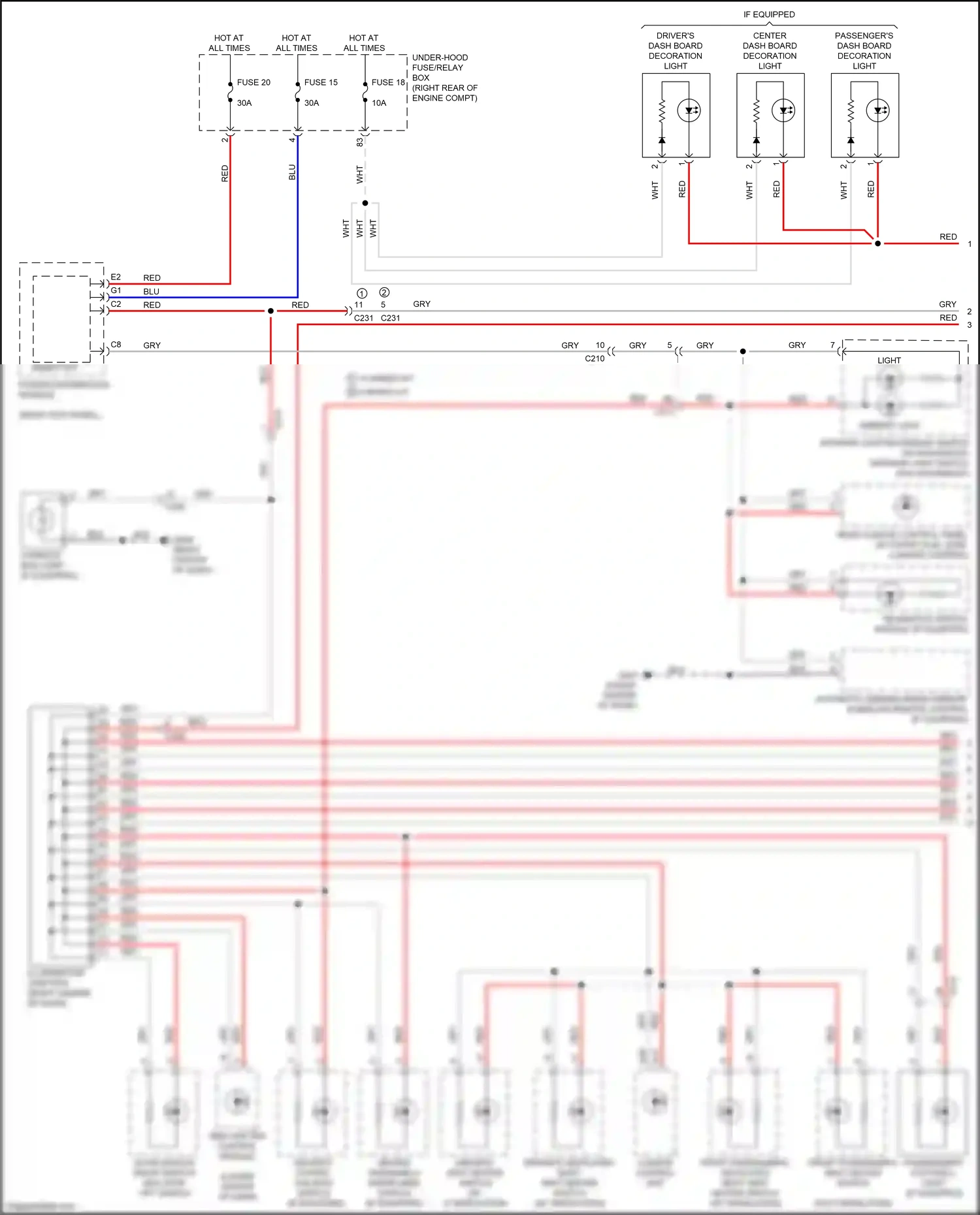 Wiring diagram climate control unit for Honda Odyssey V facelift (2017-2020) (6 of 9)