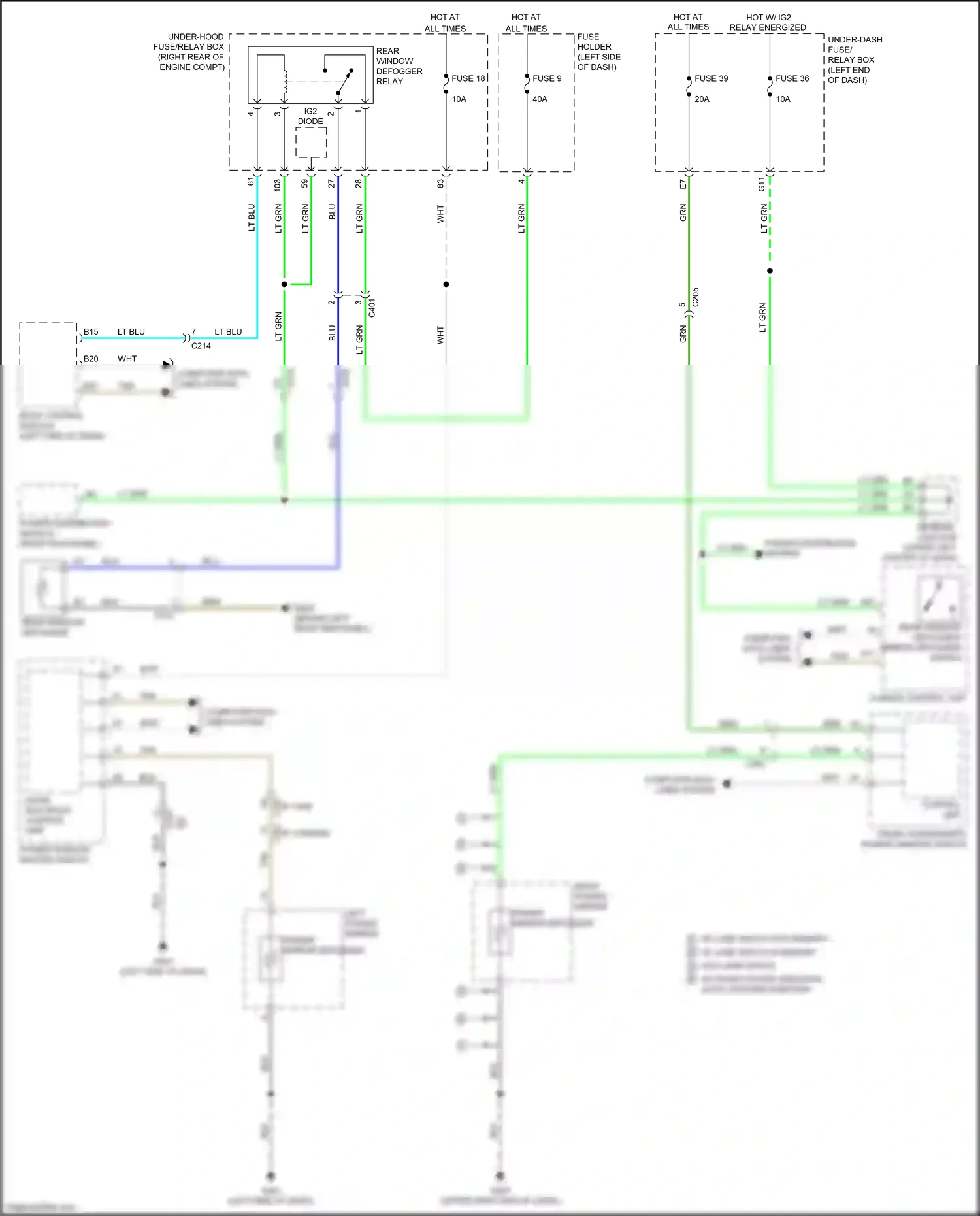 Wiring diagram climate control unit for Honda Odyssey V facelift (2017-2020) (7 of 9)